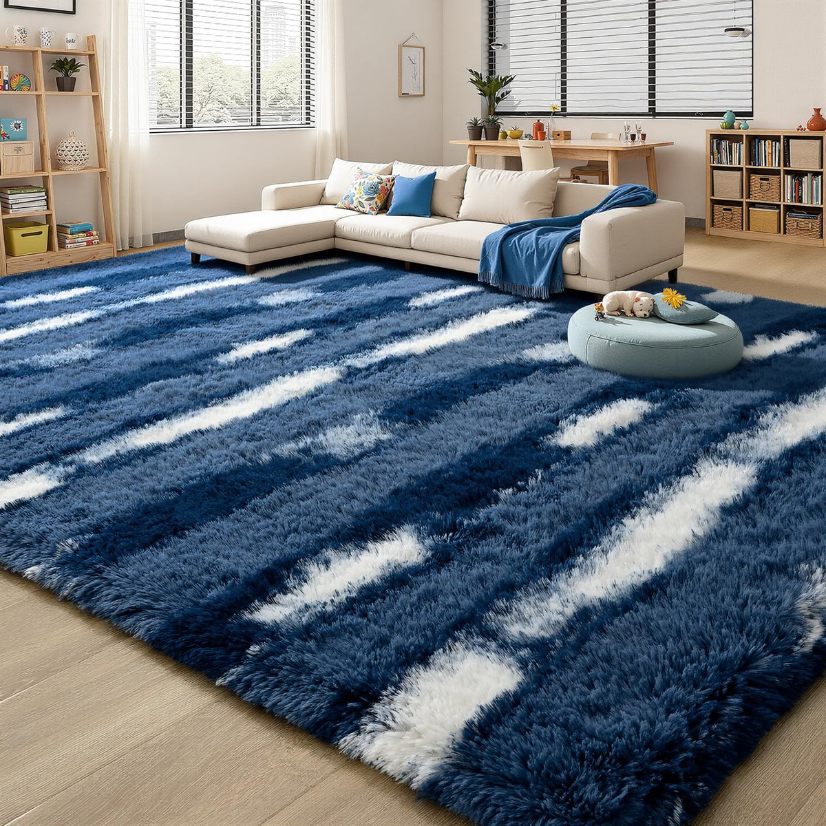 5x7 Plush Burgundy Red Area Rug