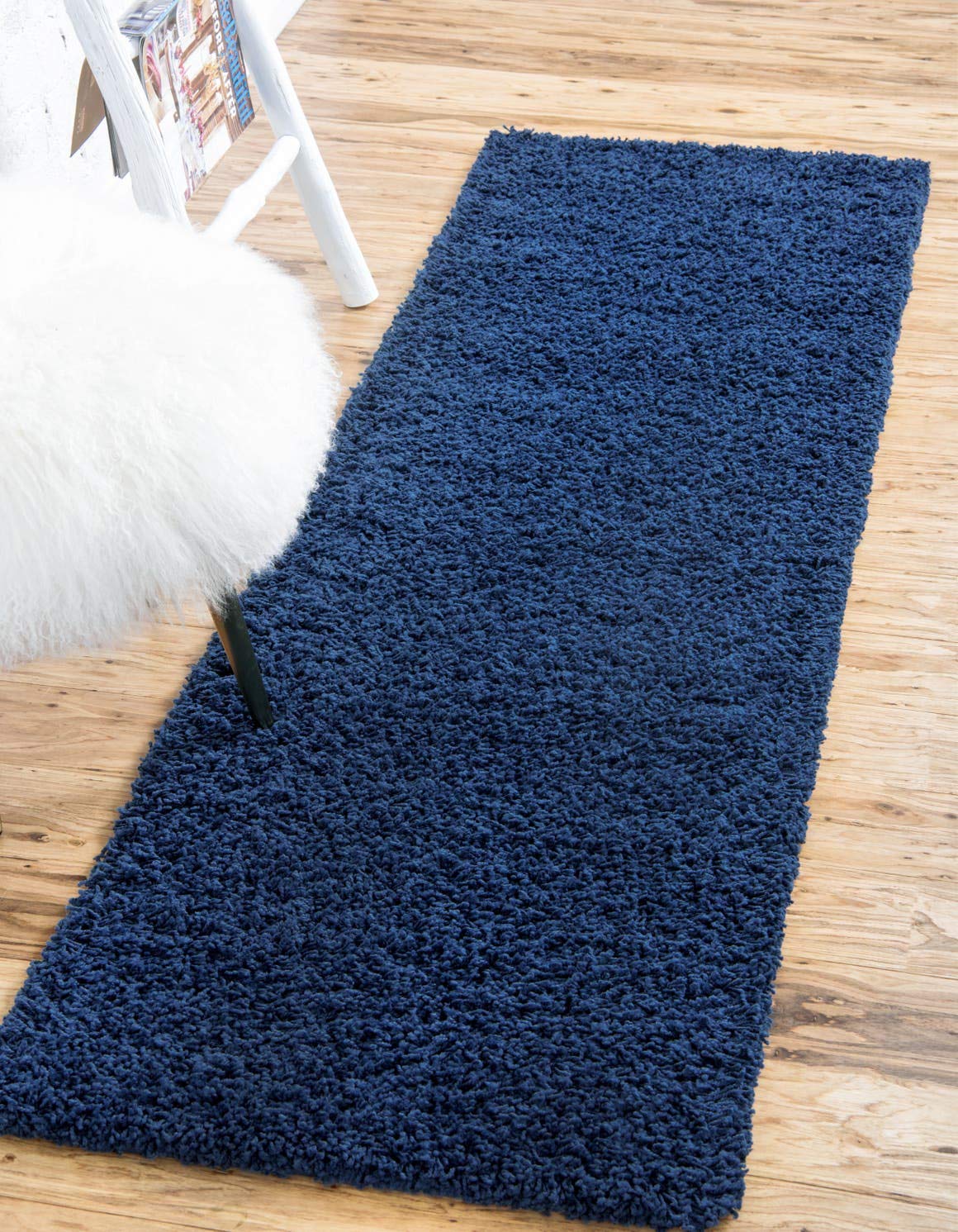 Unique Loom Solid Shag Collection Area Rug (8' x 10' Rectangle, Sandy Brown)