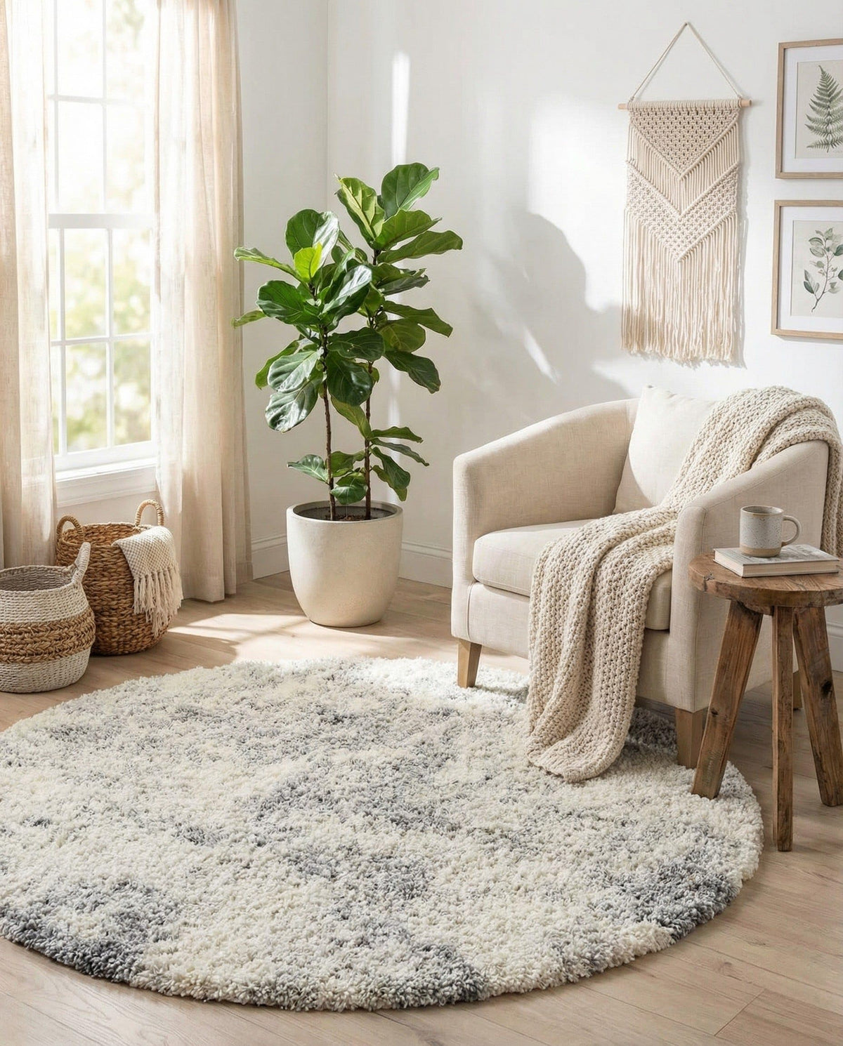 Rugs.com - Soft Touch Shag Rug – 7' 1 x 10' Khaki Shag Rug – Plush Easy-Clean Area Rug, Ideal for Bedrooms, Living Rooms, and Offices