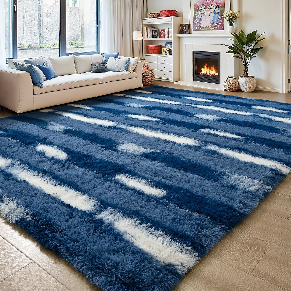 5x7 Plush Burgundy Red Area Rug