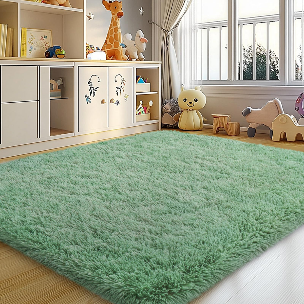Mugorn Small Soft Shag Rugs for Bedroom, 4x6 Fluffy Area Rugs for Living Room