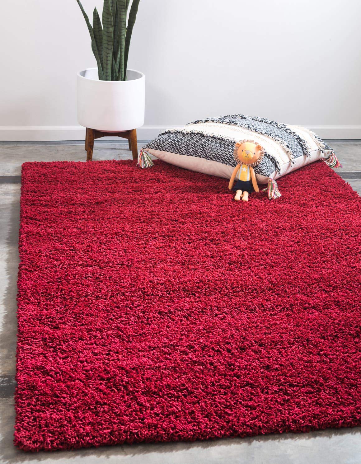 Unique Loom Solid Shag Collection Area Rug (8' x 10' Rectangle, Sandy Brown)