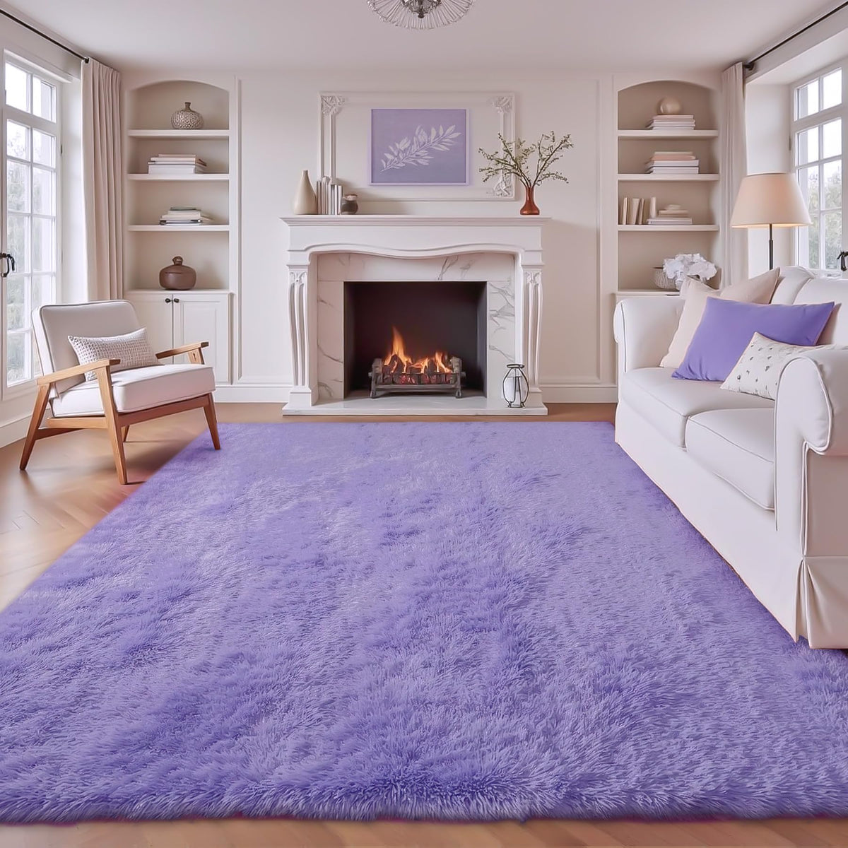 8x10 Area Rugs for Living Room: Fluffy Shag Soft Washable Rug Large Fuzzy Plush Indoor Carpet for Bedroom Nursery Playroom Kids Girls Boys Room (Camel, 8'x10')