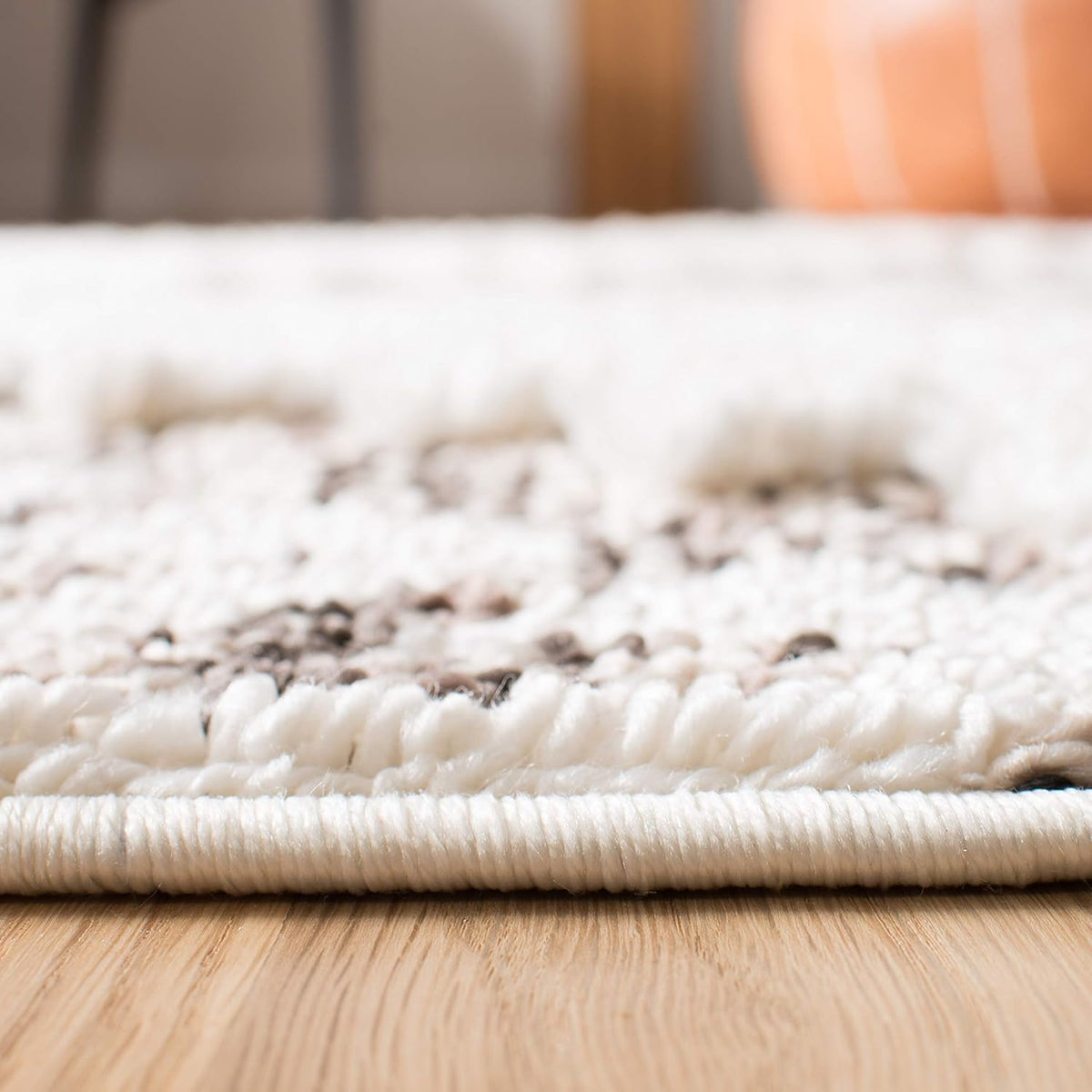 SAFAVIEH Moroccan Tassel Shag Rug 10'x14', Soft Plush Ivory & Brown MTS652A
