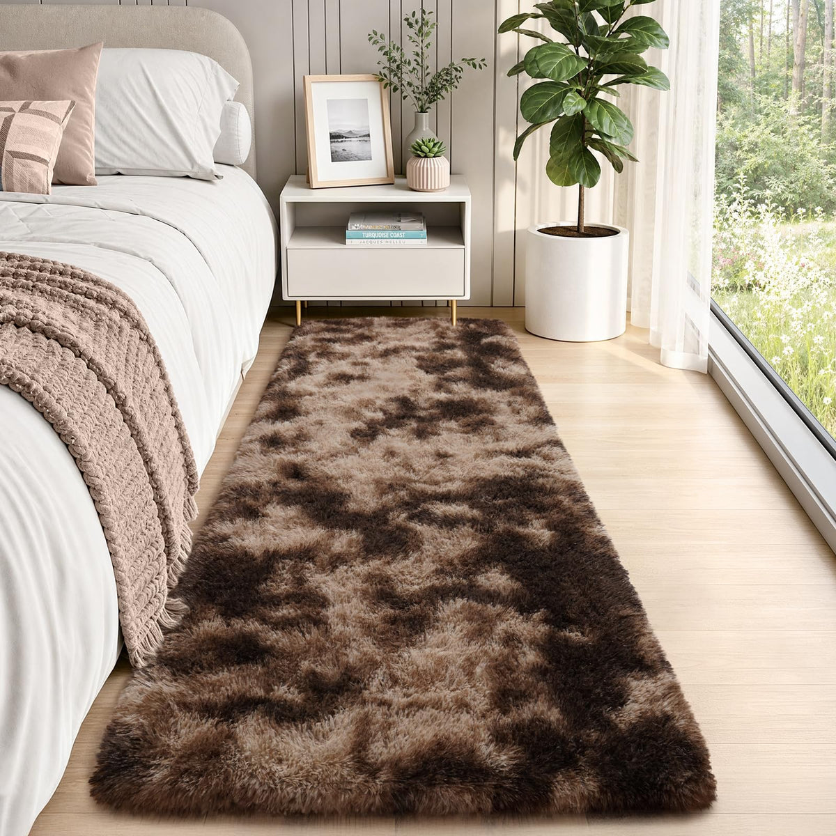 8x10 Shag Area Rug for Living Room, Fluffy Plush Rug Non-Slip Floor Carpet