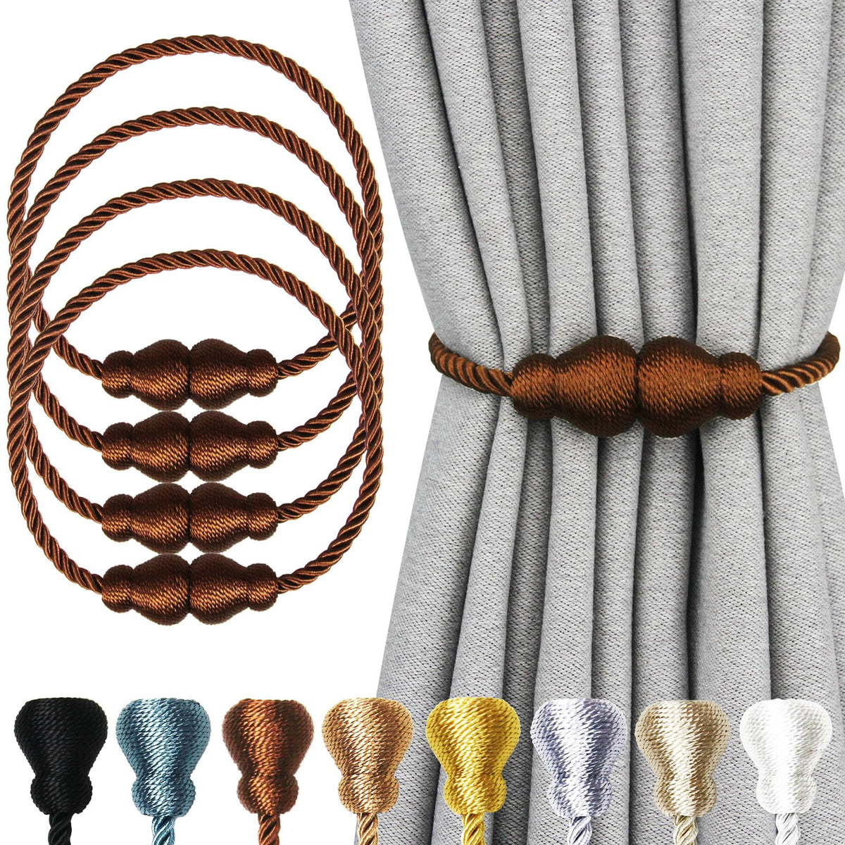 Magnetic Curtain Tiebacks Decorative Curtain Holders for Drapes Nieffeiy
