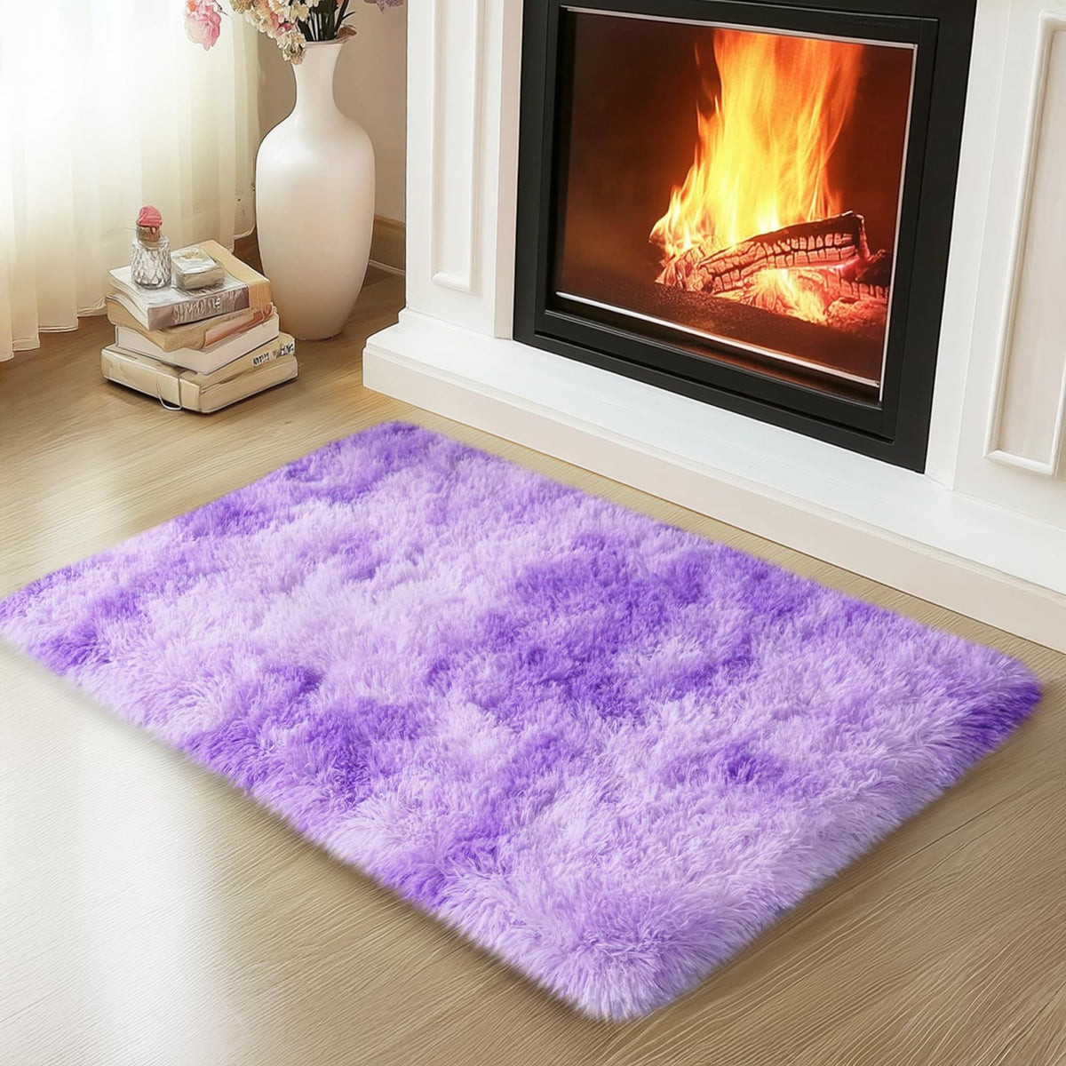 Mugorn Small Soft Shag Rugs for Bedroom, 4x6 Fluffy Area Rugs for Living Room