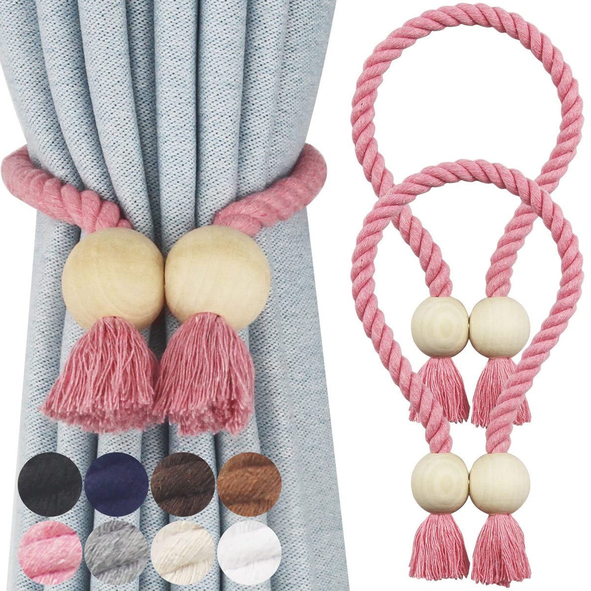 Magnetic Curtain Tiebacks Decorative Tie Back Drapes Holdbacks Nieffeiy
