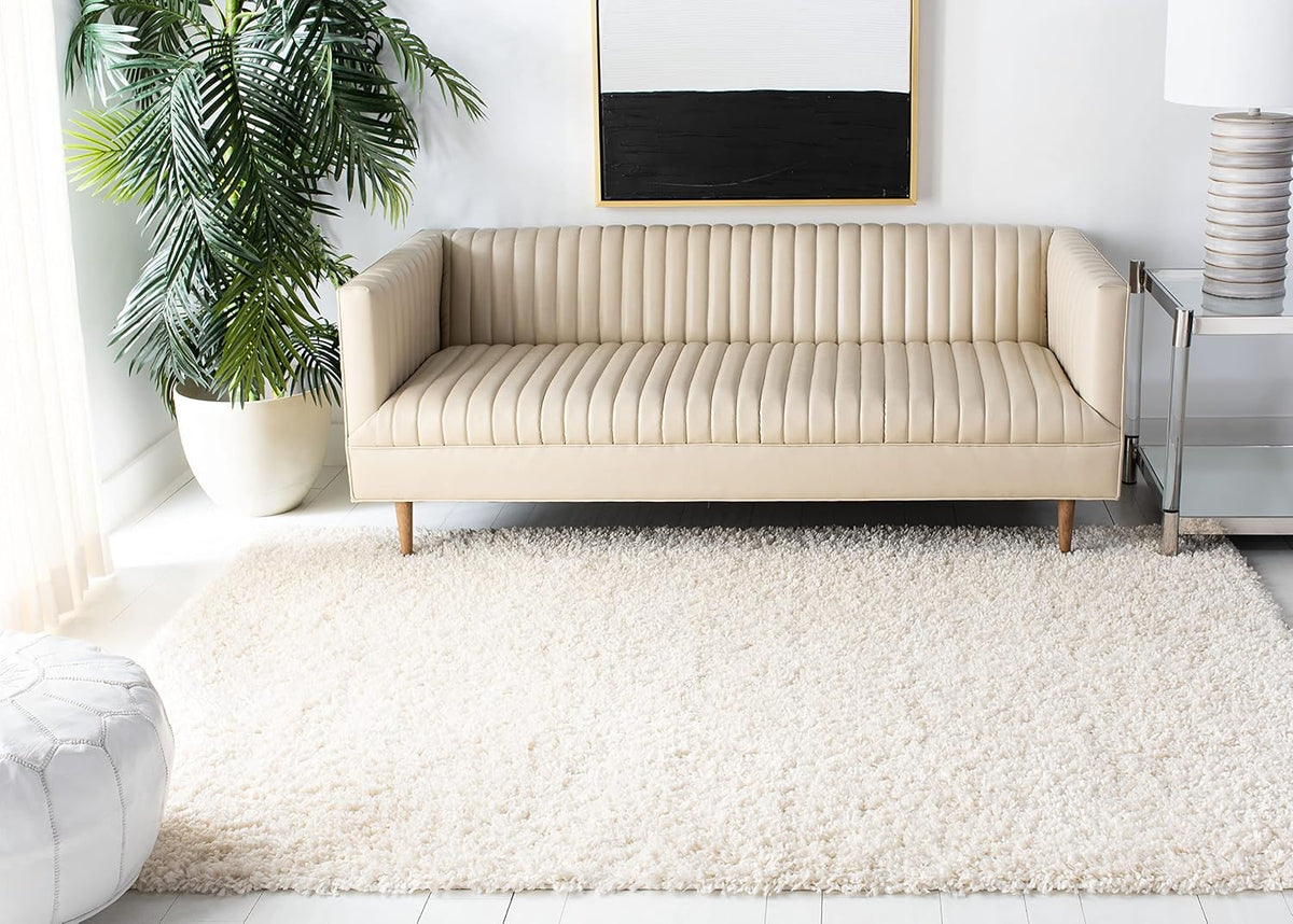 SAFAVIEH August Shag Rug 5'3"x7'6", Soft Plush Modern Ivory AUG200C
