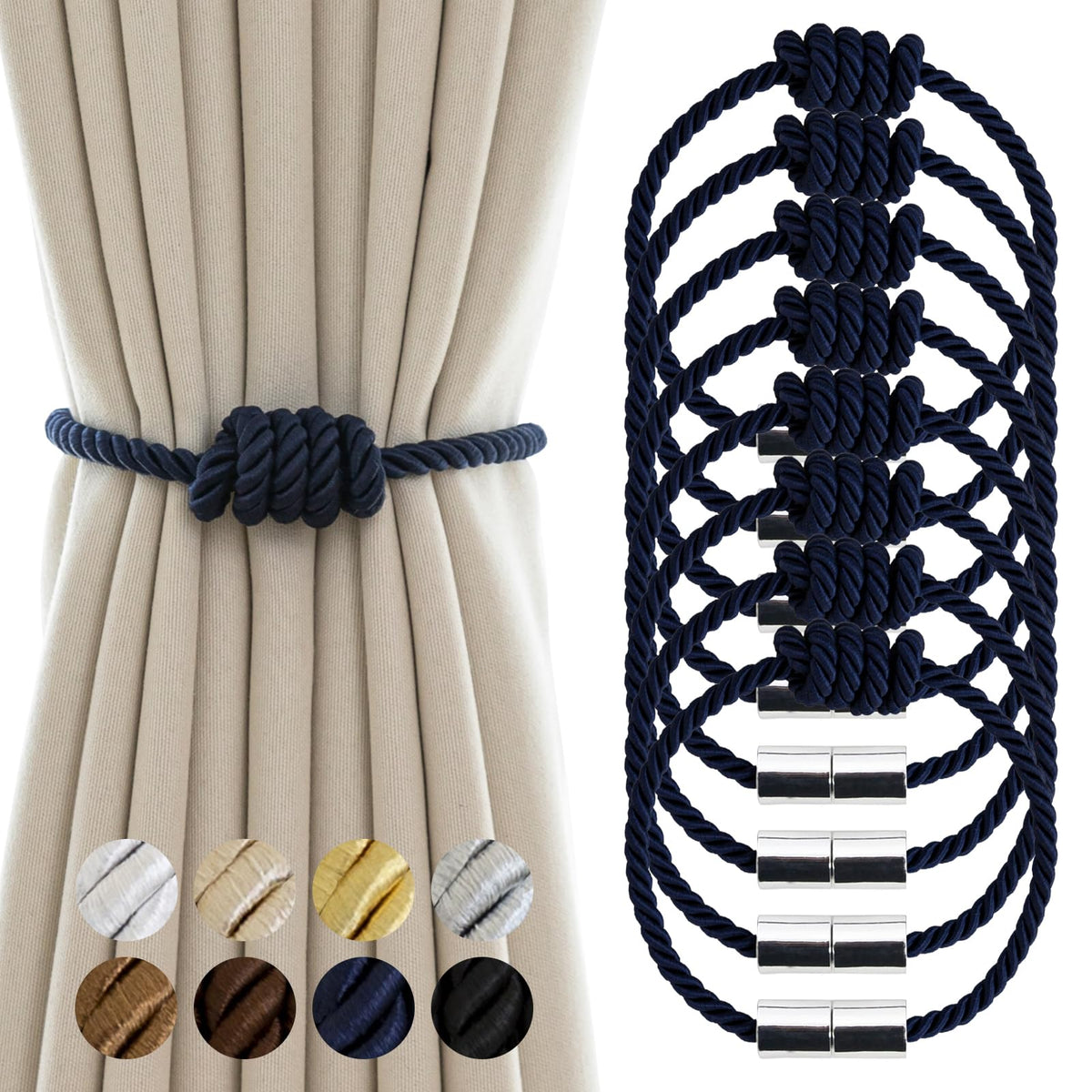 Curtain Tiebacks Magnetic Decorative Rope Tie Backs Holdbacks Contoeey