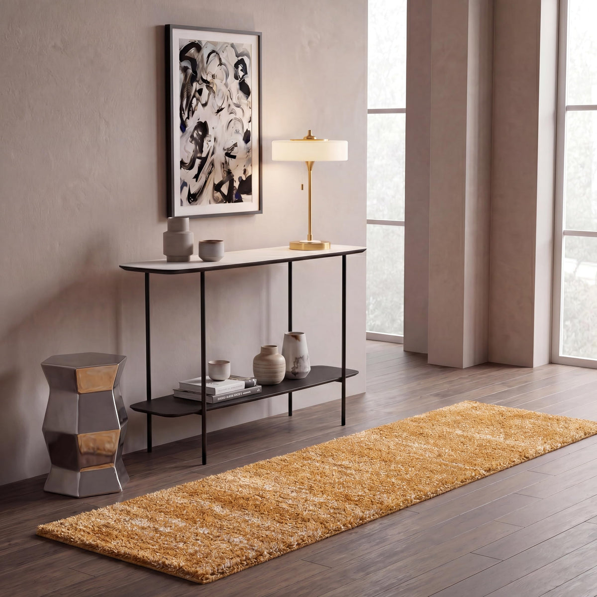 SAFAVIEH Hudson Shag Rug 10x14, Plush X-Large Ivory & Grey SGH295B