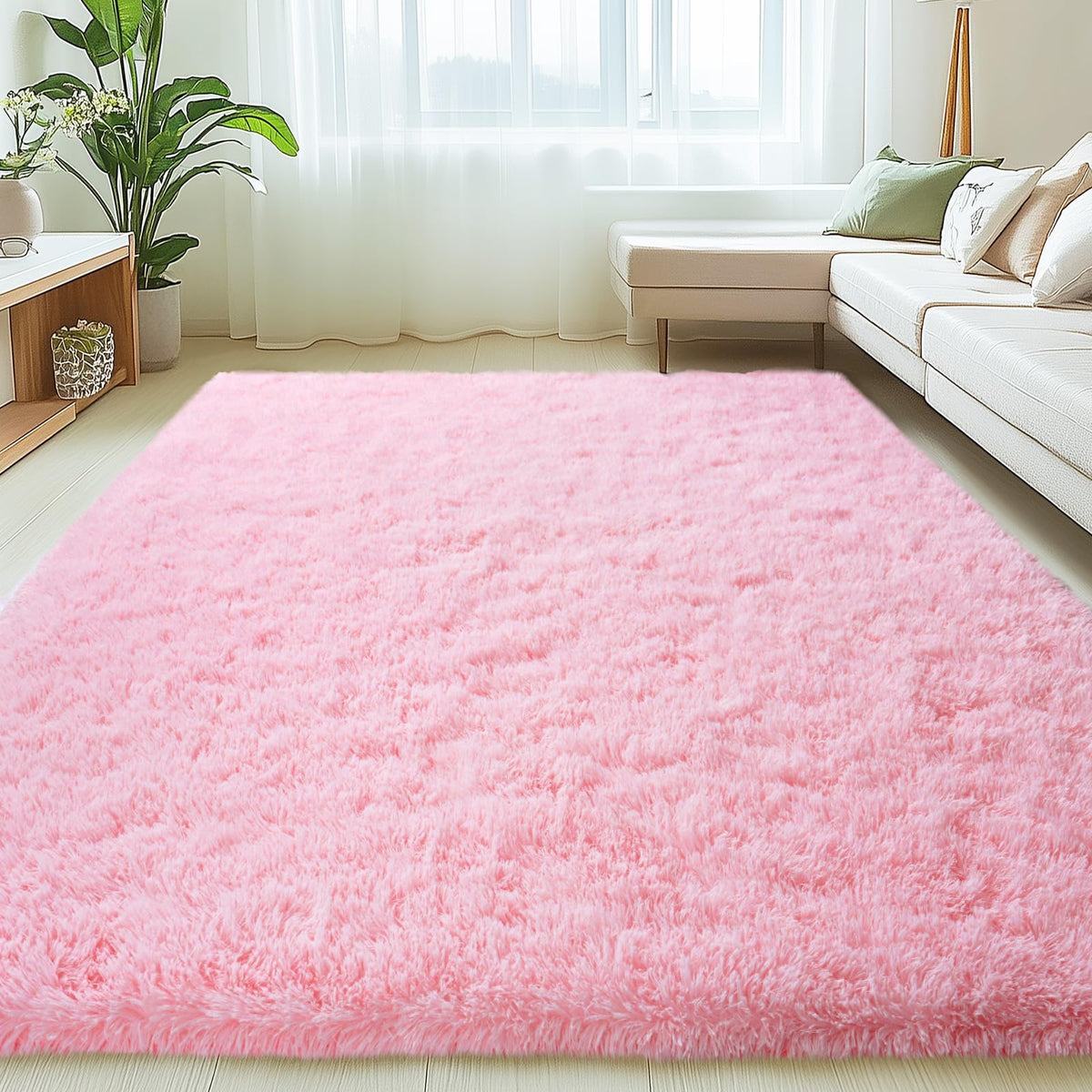 Mugorn 8x10 Area Rugs for Living Room, Large Fluffy Cream White Rugs