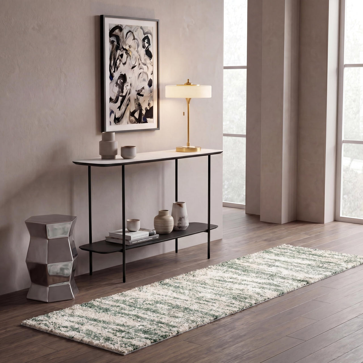 SAFAVIEH Hudson Shag Rug 8x10, Large Ivory & Beige SGH206B