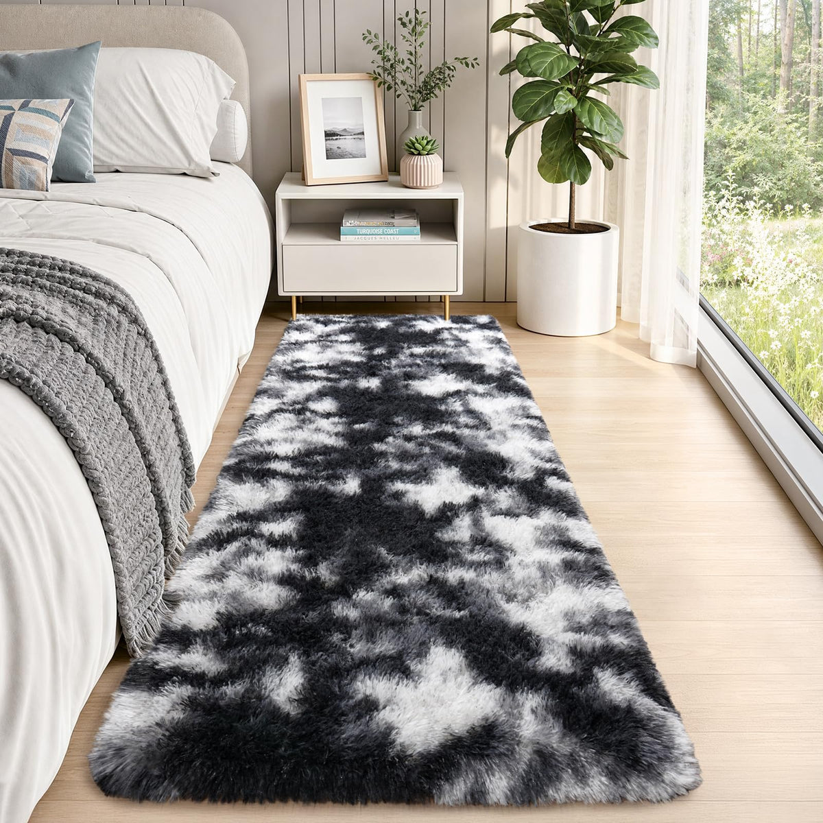 8x10 Shag Area Rug for Living Room, Fluffy Plush Rug Non-Slip Floor Carpet