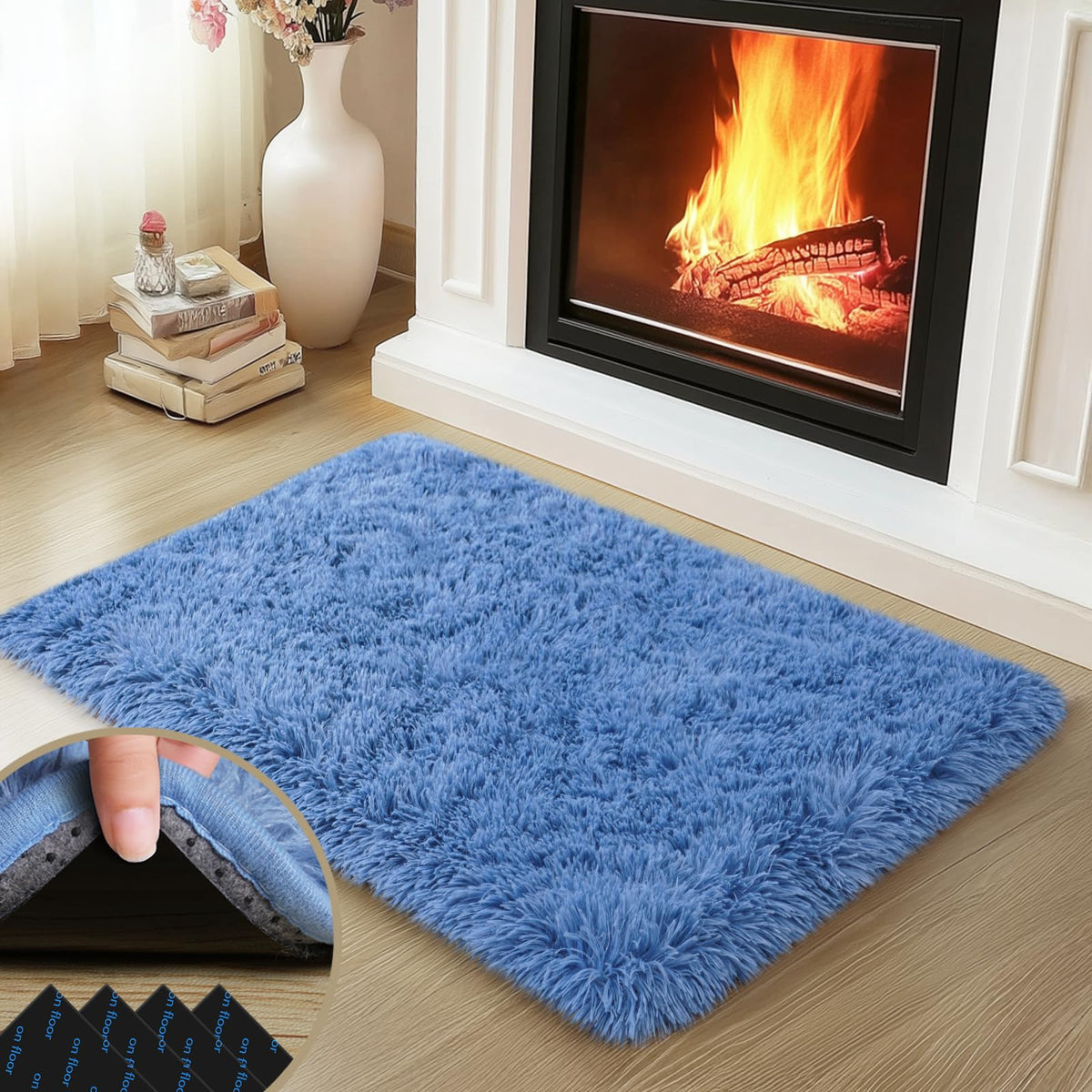 Mugorn Small Soft Shag Rugs for Bedroom, 4x6 Fluffy Area Rugs for Living Room