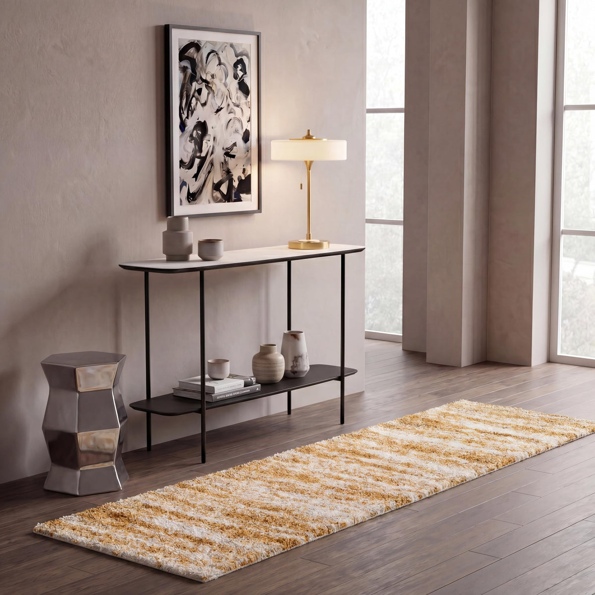SAFAVIEH Hudson Shag Rug 8x10, Large Ivory & Beige SGH206B