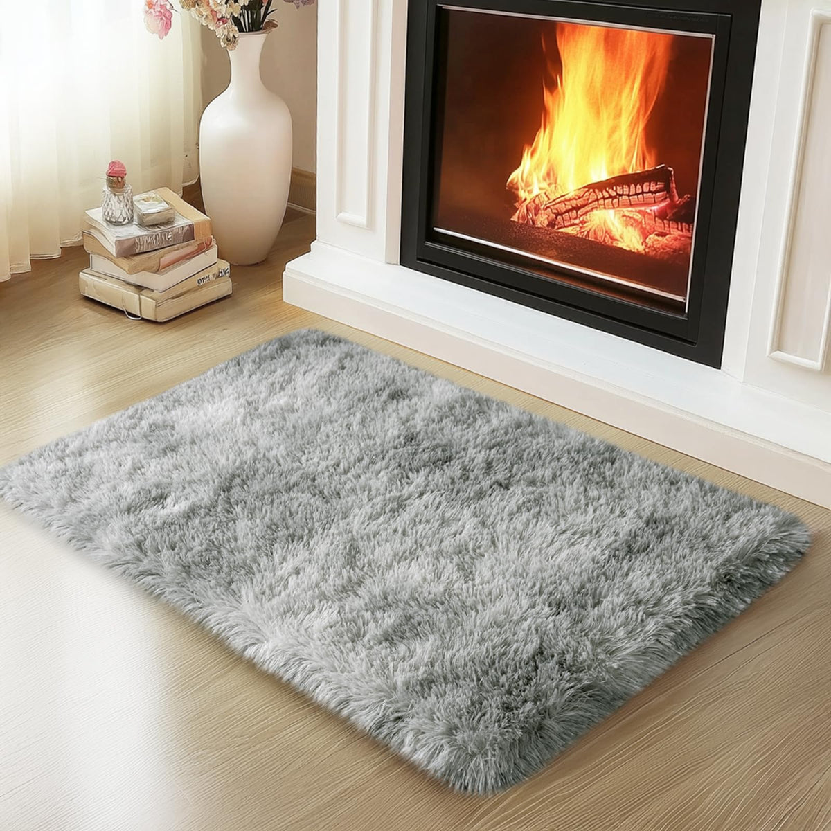 Mugorn Small Soft Shag Rugs for Bedroom, 4x6 Fluffy Area Rugs for Living Room