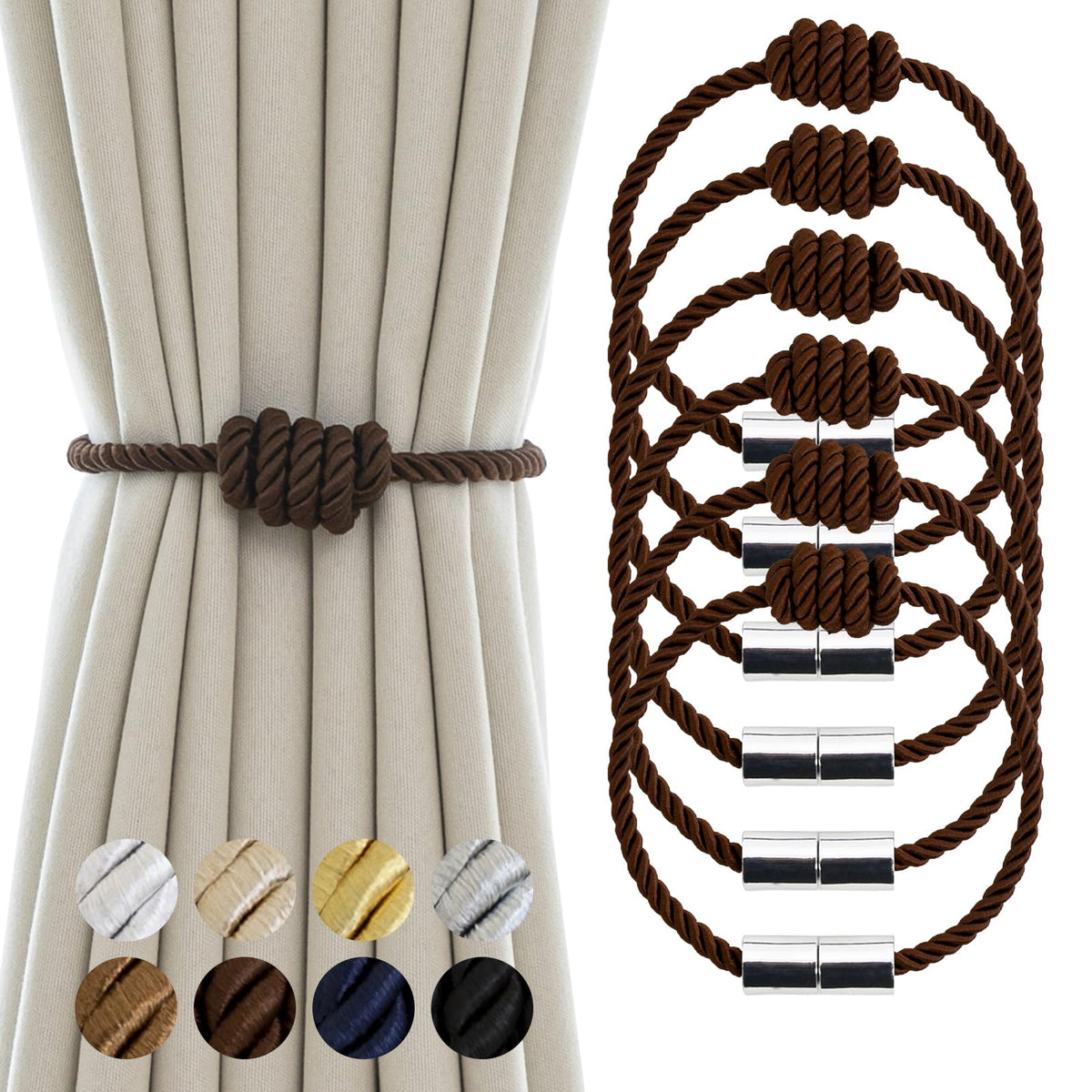 Curtain Tiebacks Magnetic Decorative Rope Tie Backs Holdbacks Contoeey