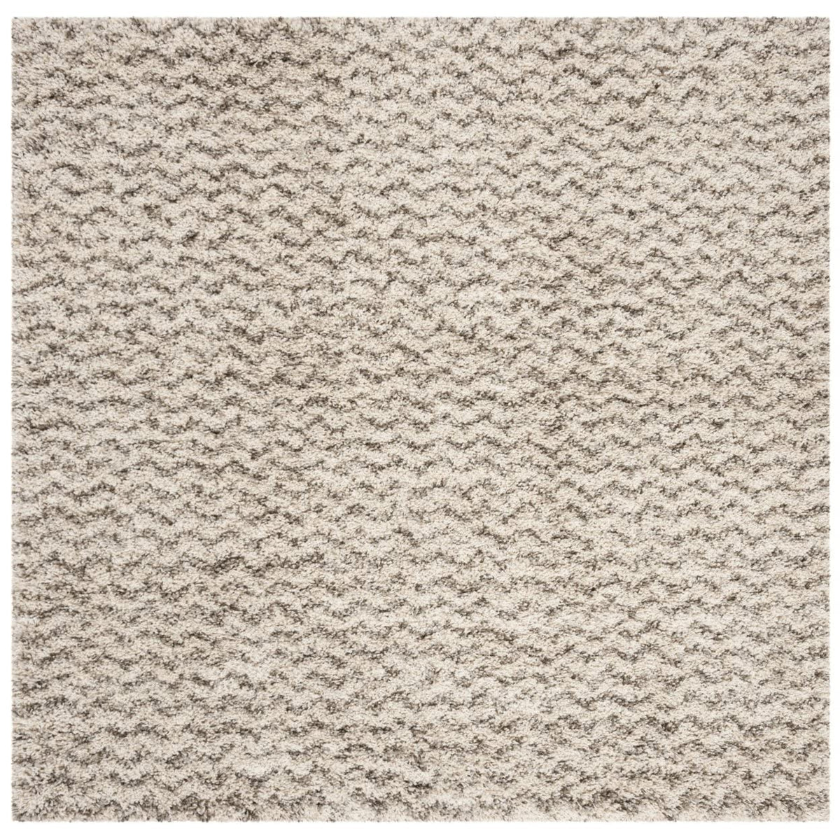 SAFAVIEH Hudson Shag Rug 11x15, Plush Chevron X-Large Ivory & Grey SGH330A