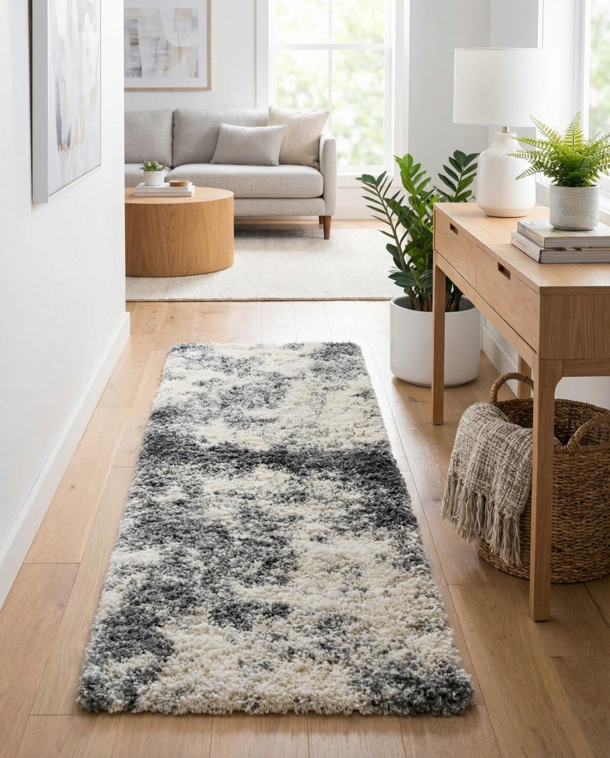 Rugs.com - Soft Touch Shag Rug – 7' 1 x 10' Khaki Shag Rug – Plush Easy-Clean Area Rug, Ideal for Bedrooms, Living Rooms, and Offices