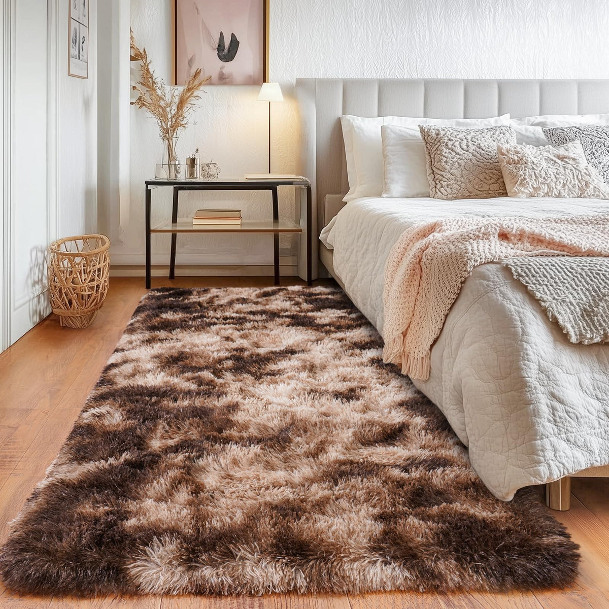 8x10 Area Rugs for Living Room, Ultra Soft Large Shag Black Bedroom Rug Upgrade Non-Slip Plush Modern Fluffy Carpet for Kids Boys Girls Room Home Decor Aesthetic