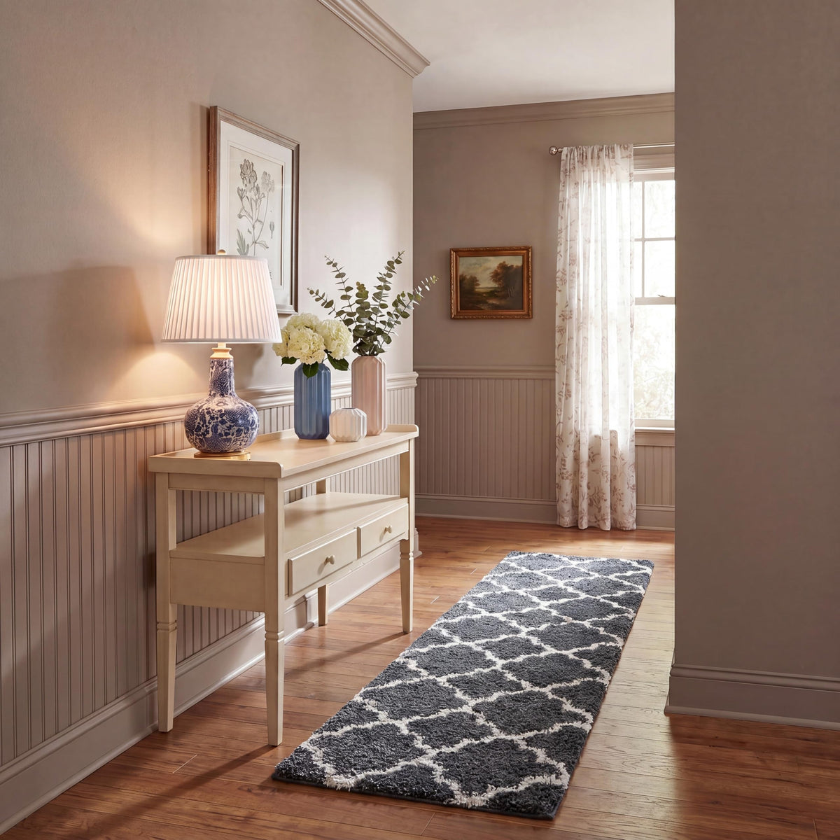 SAFAVIEH Hudson Shag Rug 9'x12', Soft Plush Modern Navy & Ivory SGH282C