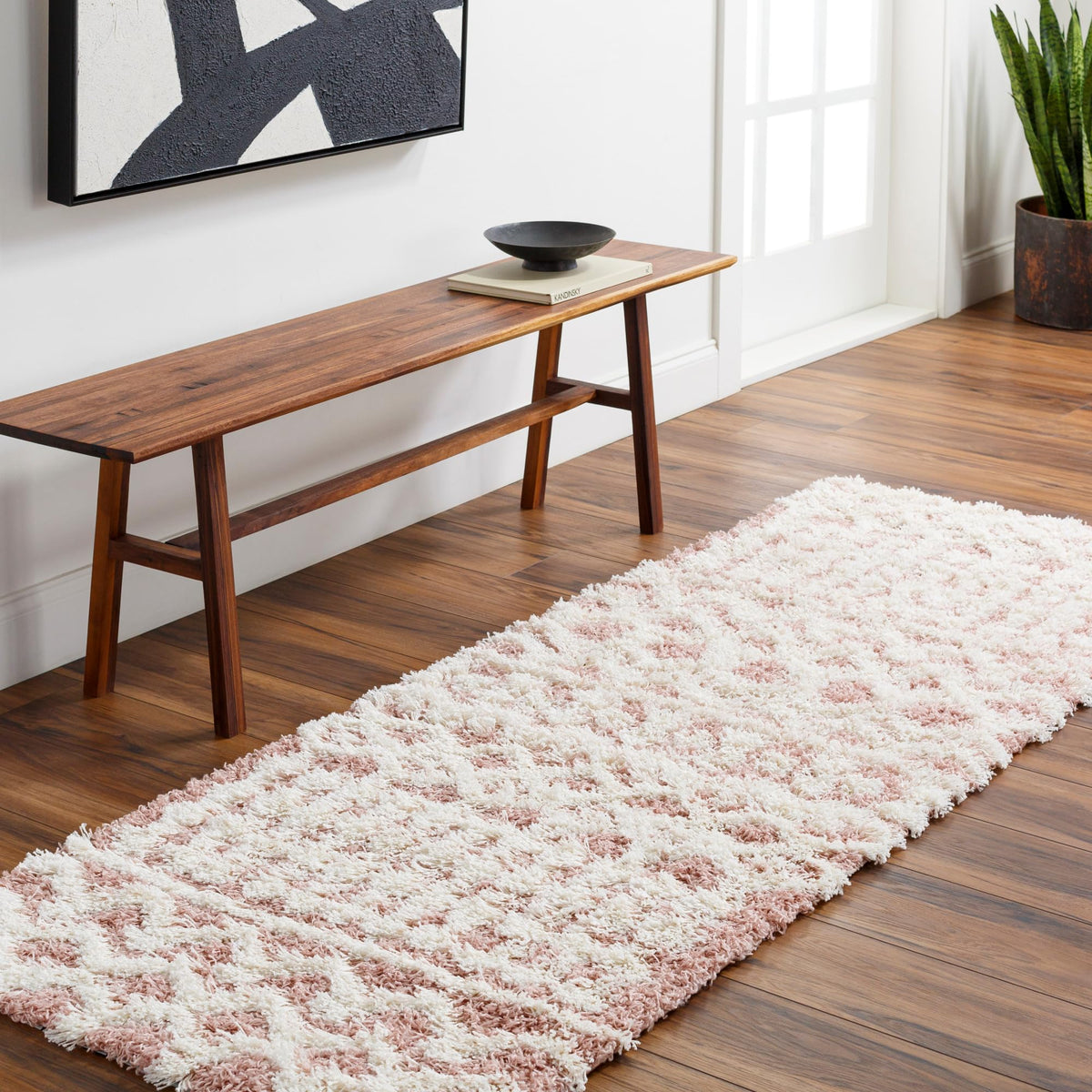 Livabliss Hapsburg Moroccan Shag Area Rug, 5'3" x 7'3", Beige