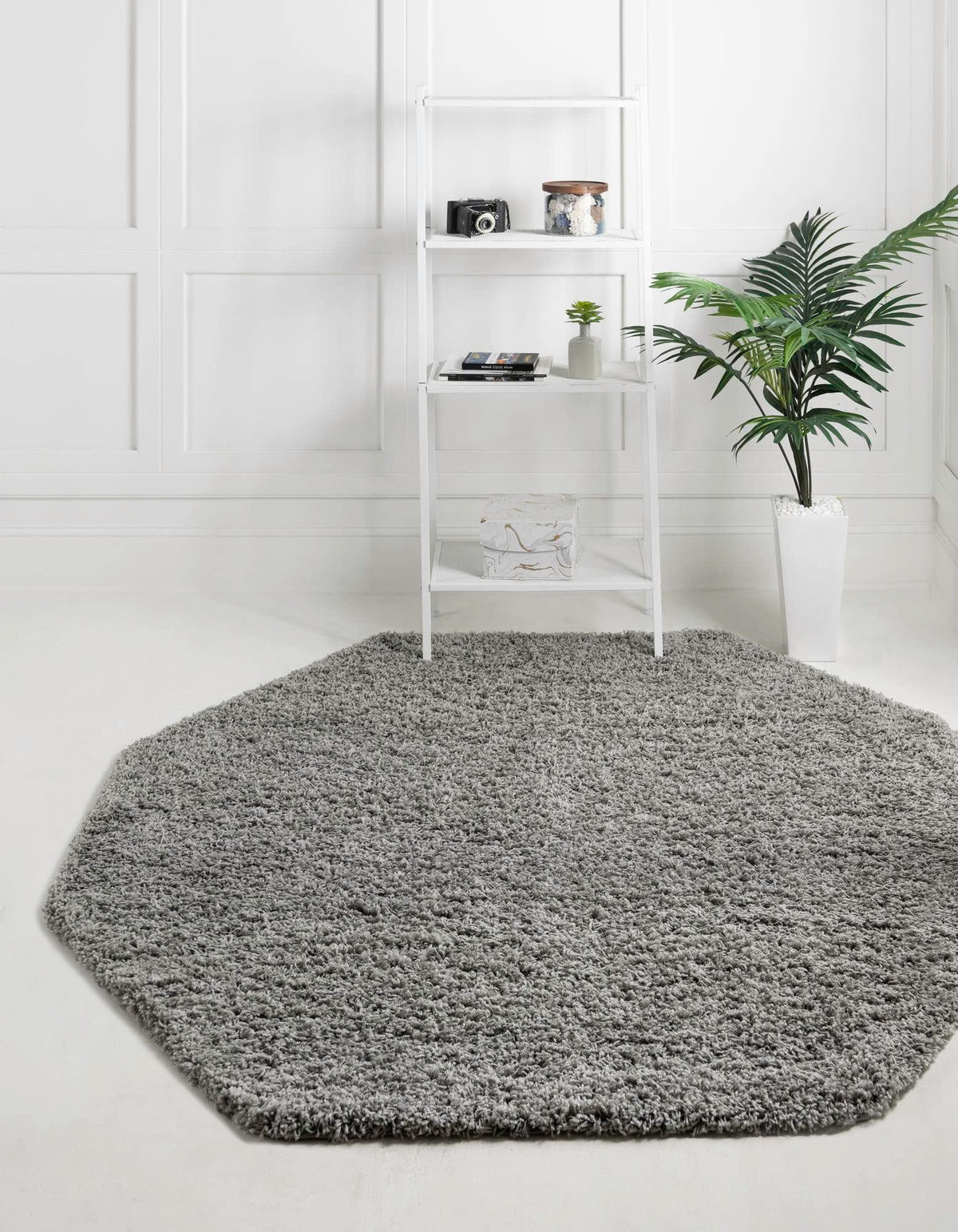 Unique Loom Solid Shag Collection Area Rug (8' x 10' Rectangle, Sandy Brown)