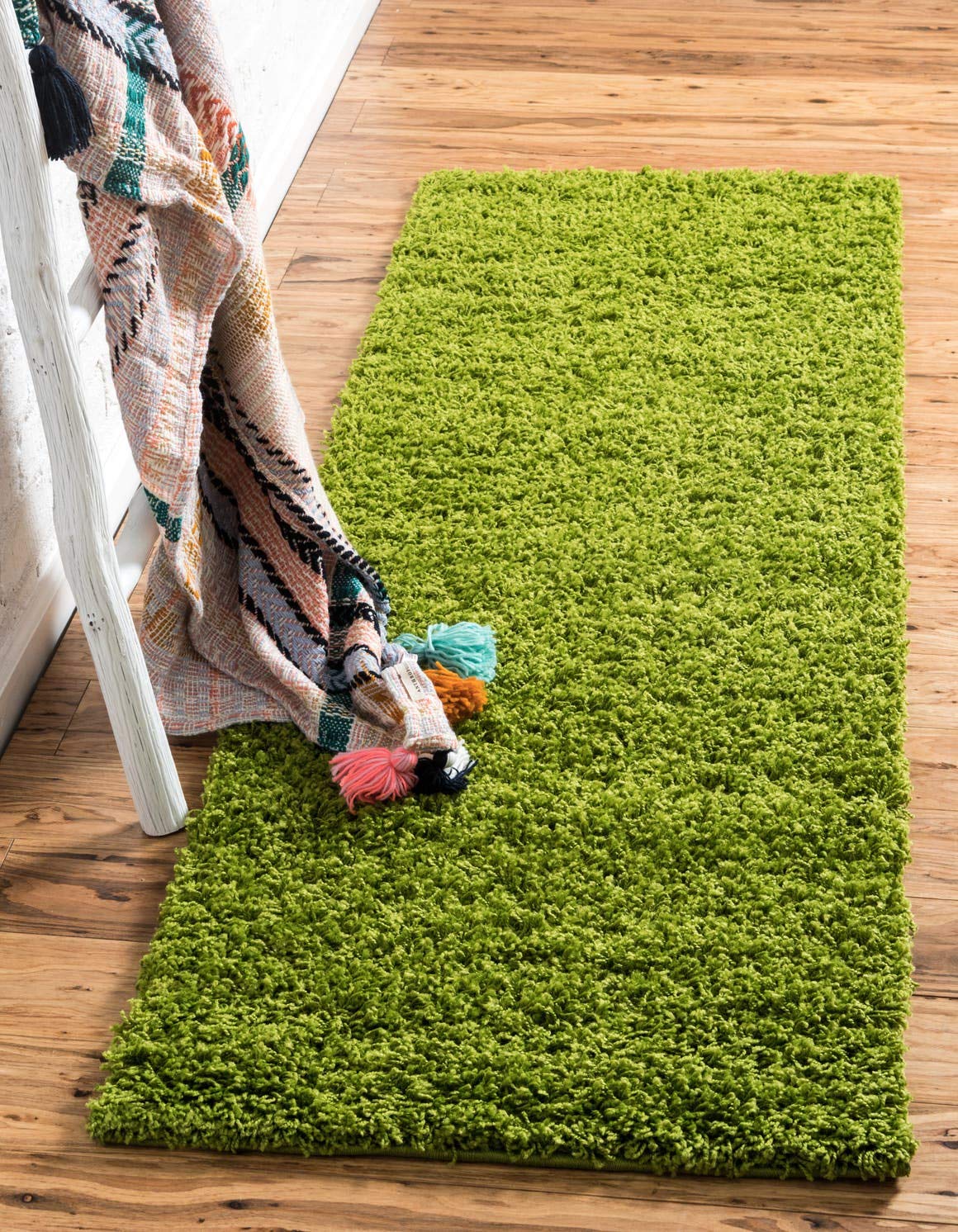 Unique Loom Solid Shag Collection Area Rug (8' x 10' Rectangle, Sandy Brown)