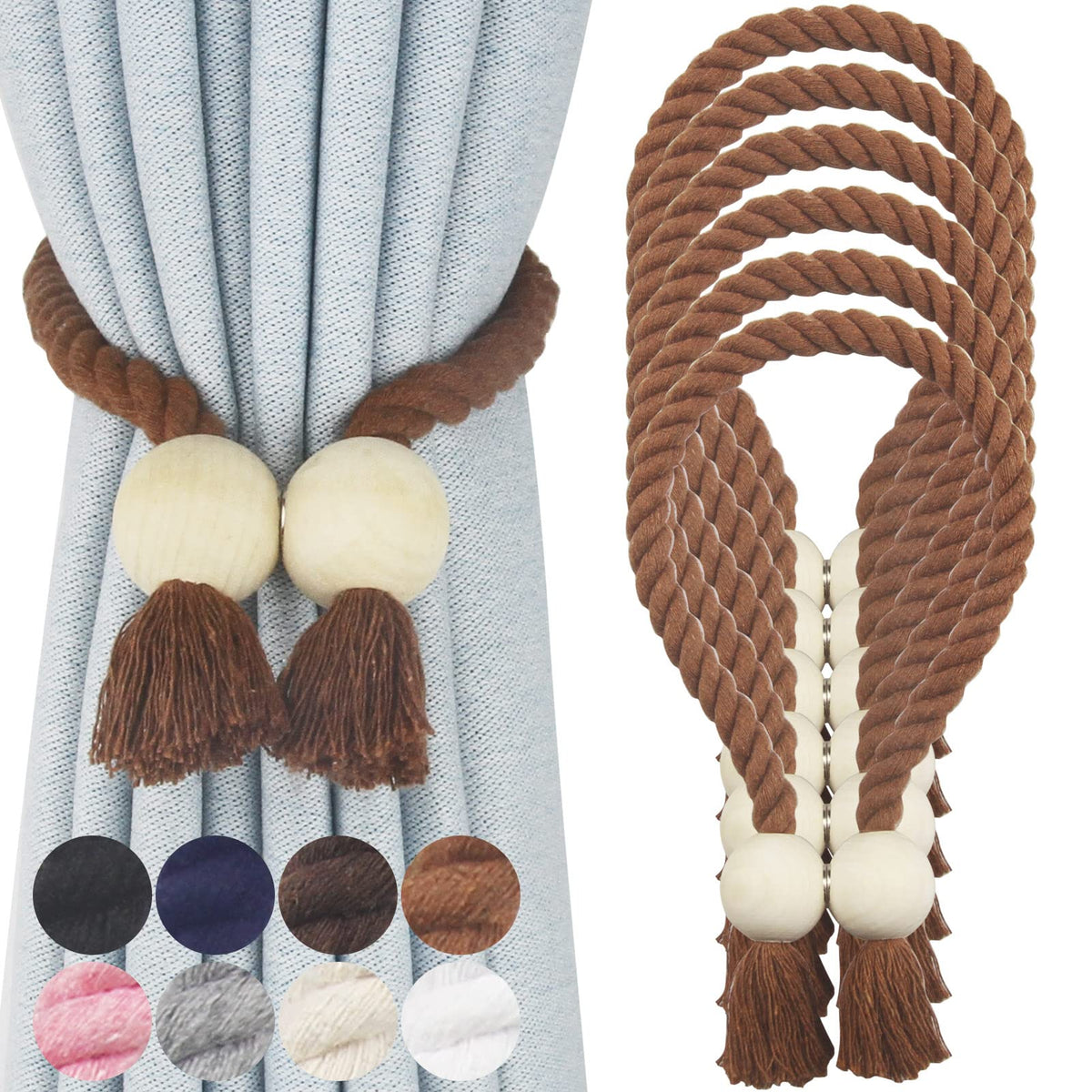 Magnetic Curtain Tiebacks Decorative Tie Back Drapes Holdbacks Nieffeiy