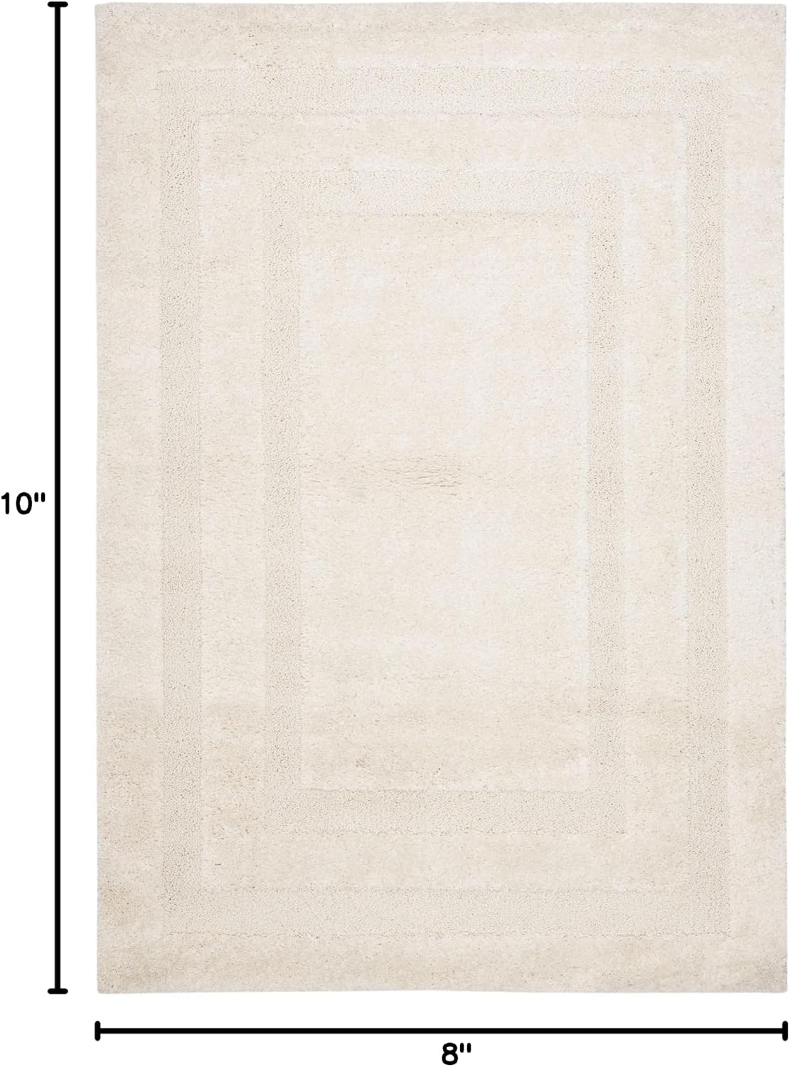 SAFAVIEH Florida Shag Rug 8'x10', Soft Plush Modern Cream SG454-1111