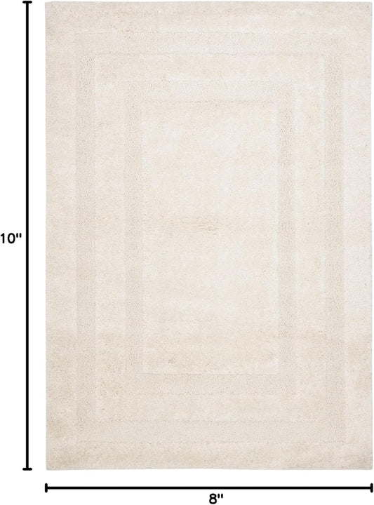 SAFAVIEH Florida Shag Rug 8'x10', Soft Plush Modern Cream SG454-1111