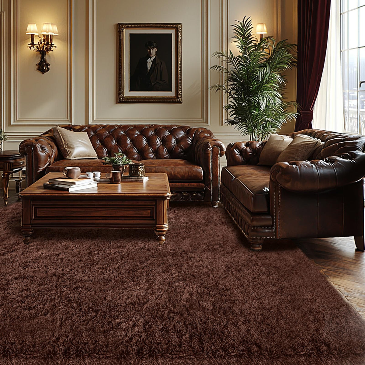 Grey Shag Rug for Living Room 6x9 - Soft Fluffy Plush Area Carpet
