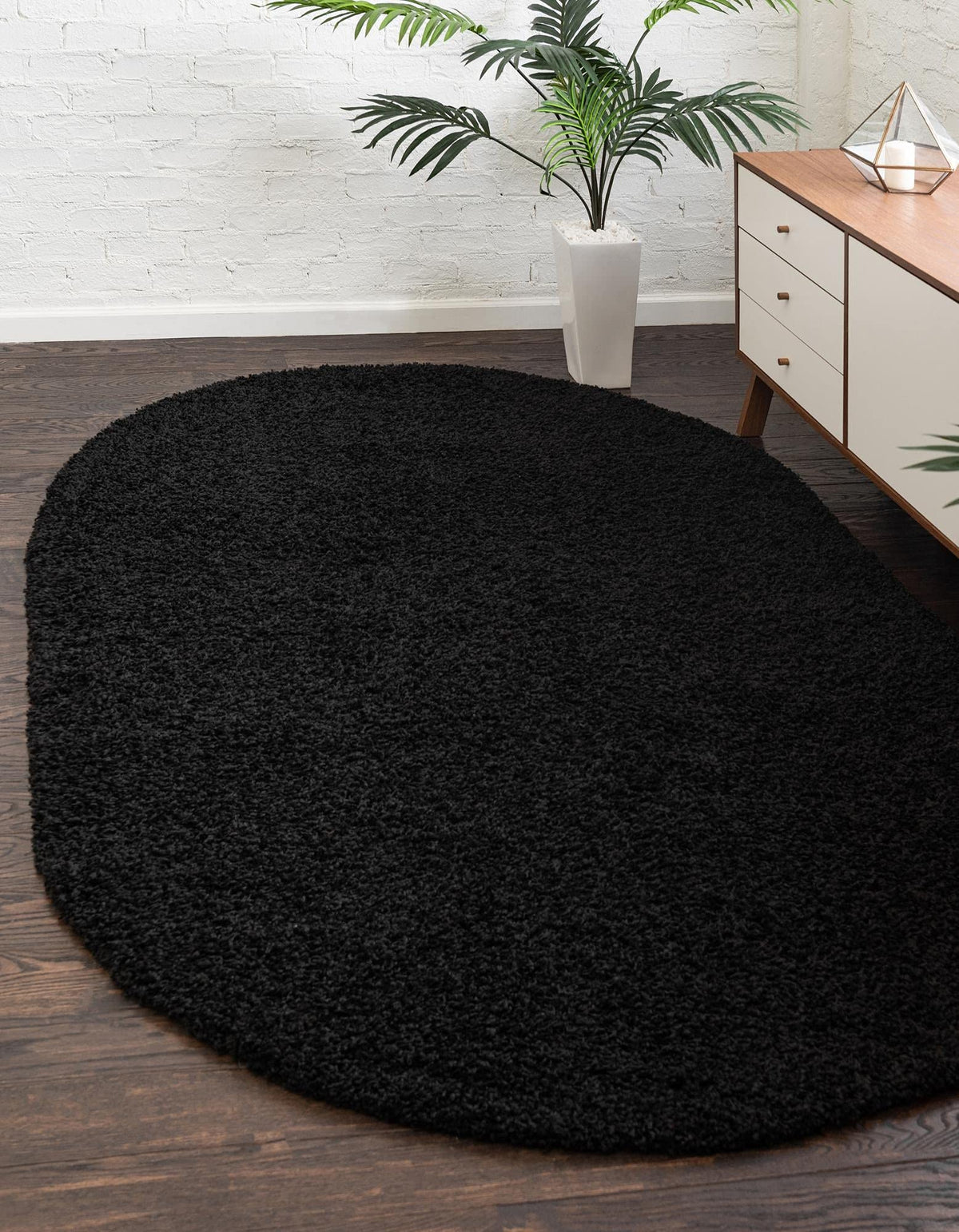 Unique Loom Solid Shag Collection Area Rug (8' x 10' Rectangle, Sandy Brown)
