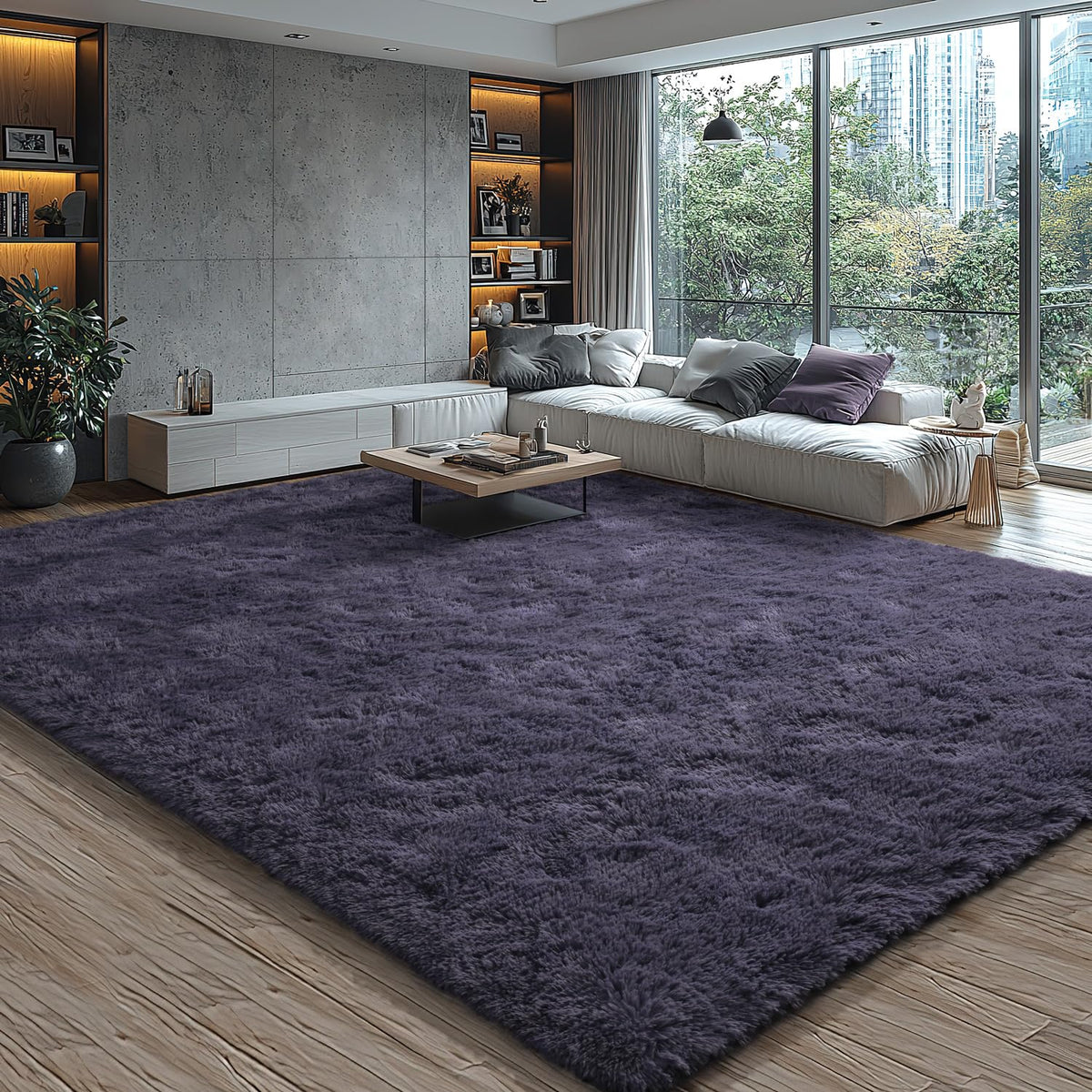 EVOIONOS Pink Round Rug for Bedroom, 4x4 Ft Fluffy Soft Circle Area Rugs for Living Room, Plush Shaggy Circular Carpet for Indoor Floor Bedside Girls Nursery, Machine-Washable Home Decor Aesthetic