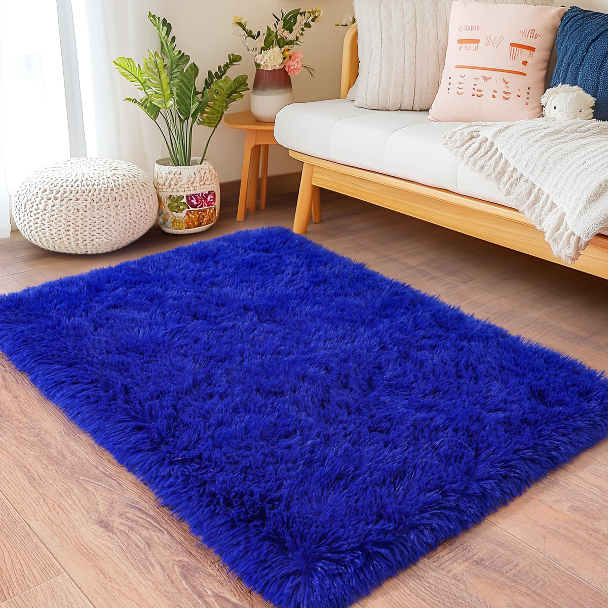 8x10 Area Rugs for Living Room, Ultra Soft Large Shag Black Bedroom Rug Upgrade Non-Slip Plush Modern Fluffy Carpet for Kids Boys Girls Room Home Decor Aesthetic