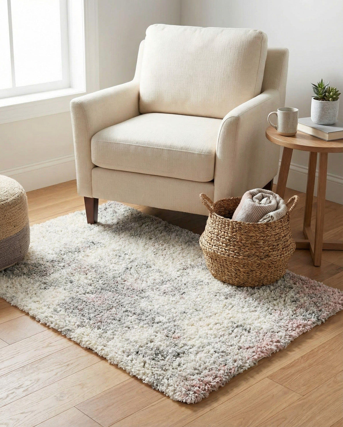 Rugs.com - Soft Touch Shag Rug – 7' 1 x 10' Khaki Shag Rug – Plush Easy-Clean Area Rug, Ideal for Bedrooms, Living Rooms, and Offices