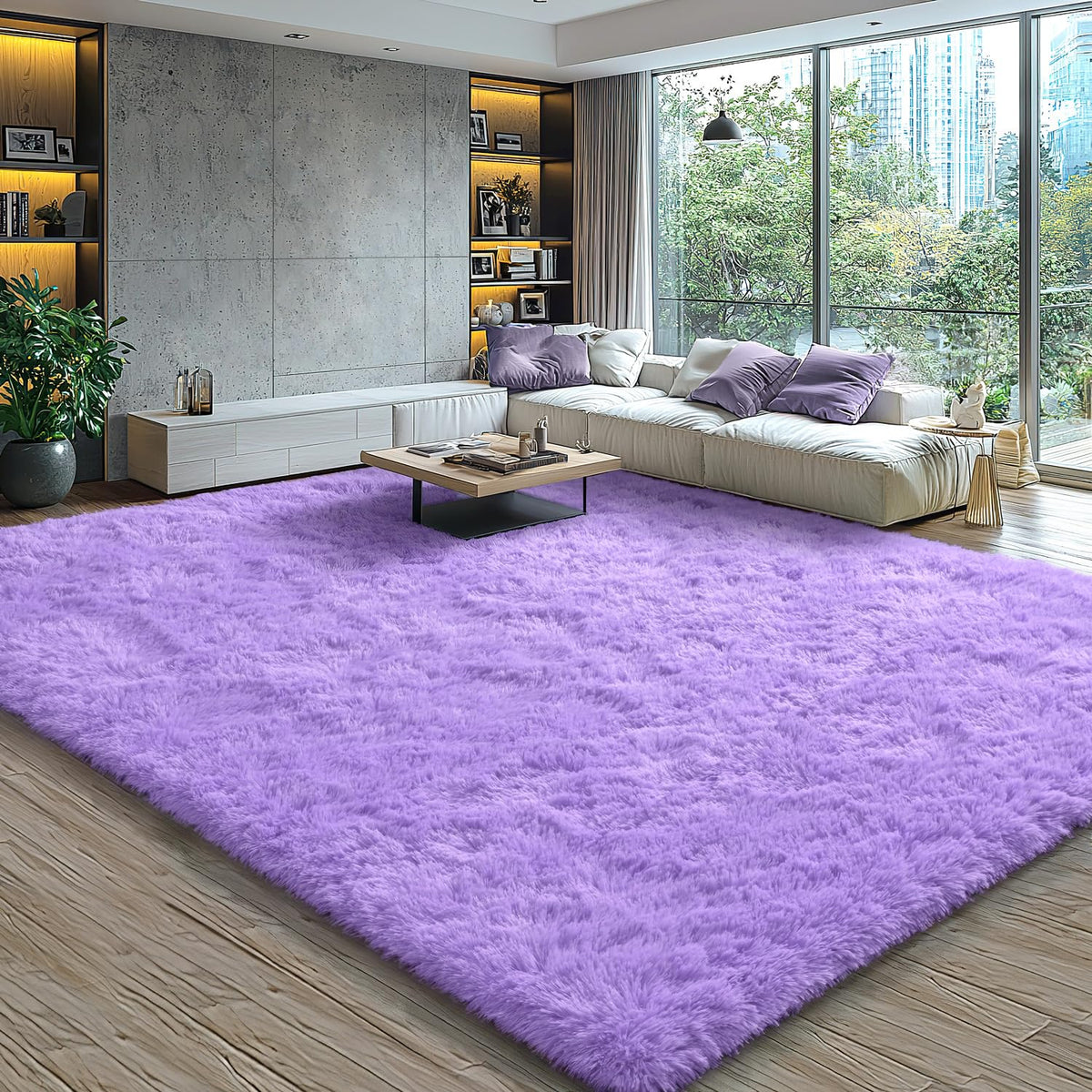 EVOIONOS Pink Round Rug for Bedroom, 4x4 Ft Fluffy Soft Circle Area Rugs for Living Room, Plush Shaggy Circular Carpet for Indoor Floor Bedside Girls Nursery, Machine-Washable Home Decor Aesthetic
