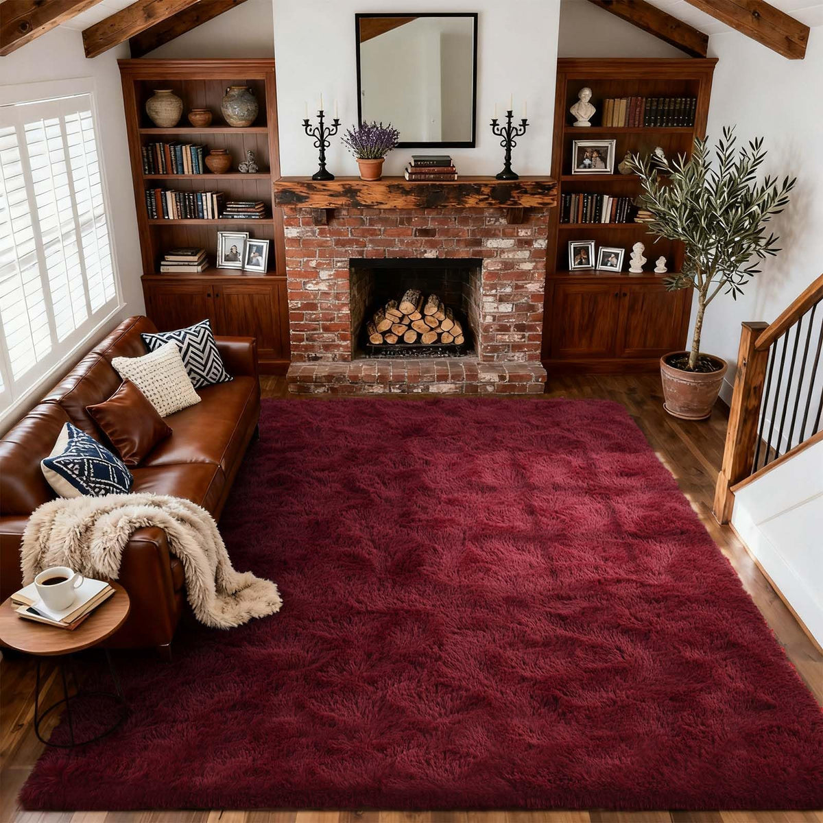 8x10 Ft Extra Large Shag Rugs for Living Room, Tie Dyed Ultra Soft Fluffy Furry Area Rugs for Bedroom Indoor Floor, Aesthetic Carpet for Kids Home Decor (Dark Grey)