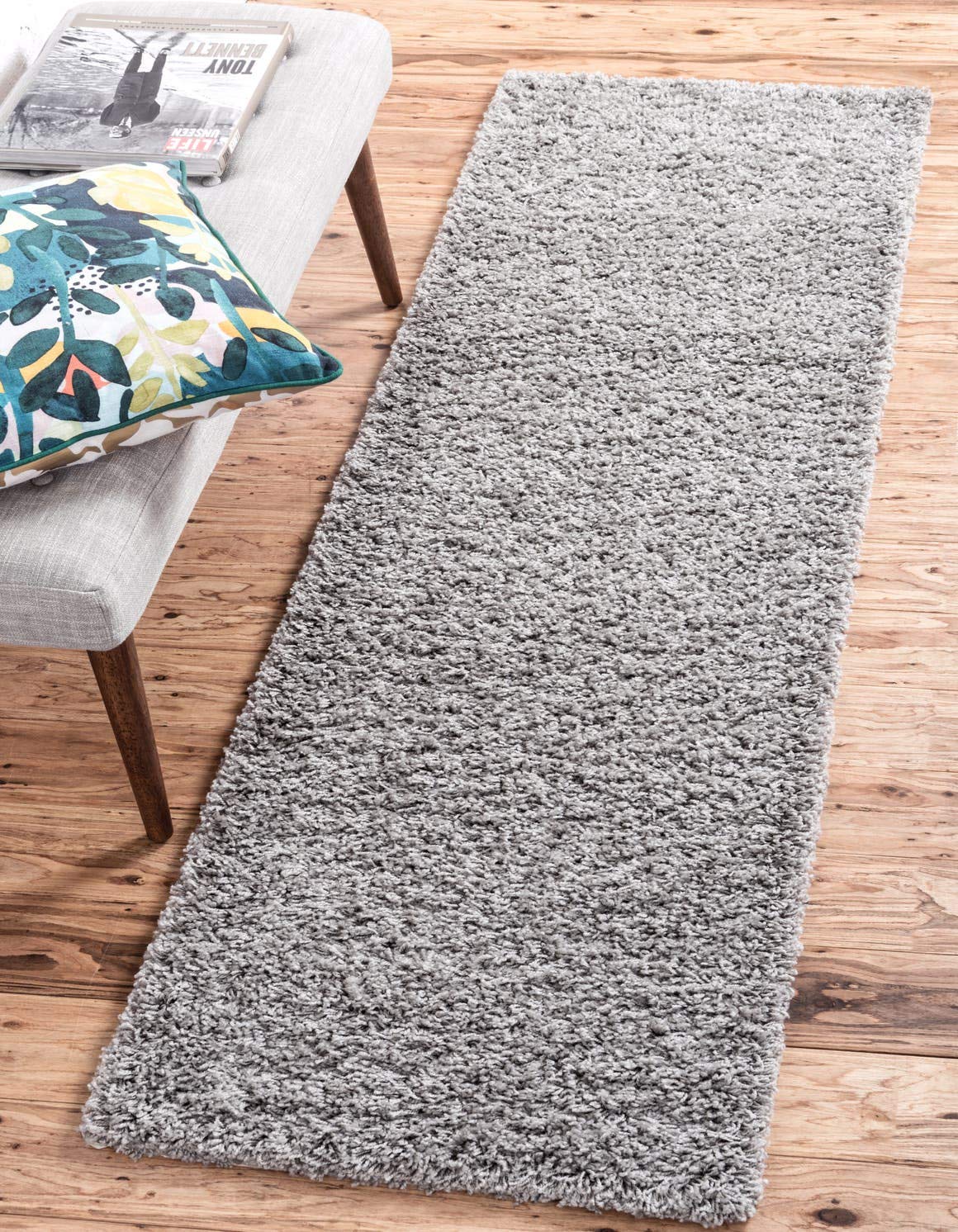Unique Loom Solid Shag Collection Area Rug (8' x 10' Rectangle, Sandy Brown)