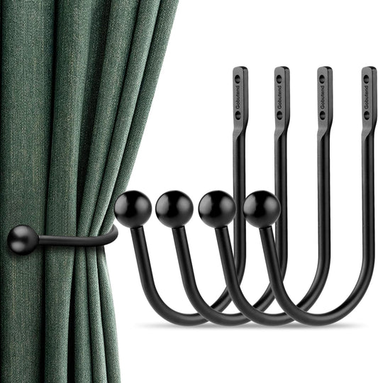 Curtain Holdbacks Tiebacks, 4pcs Curtains Holder Hooks for Home Decor