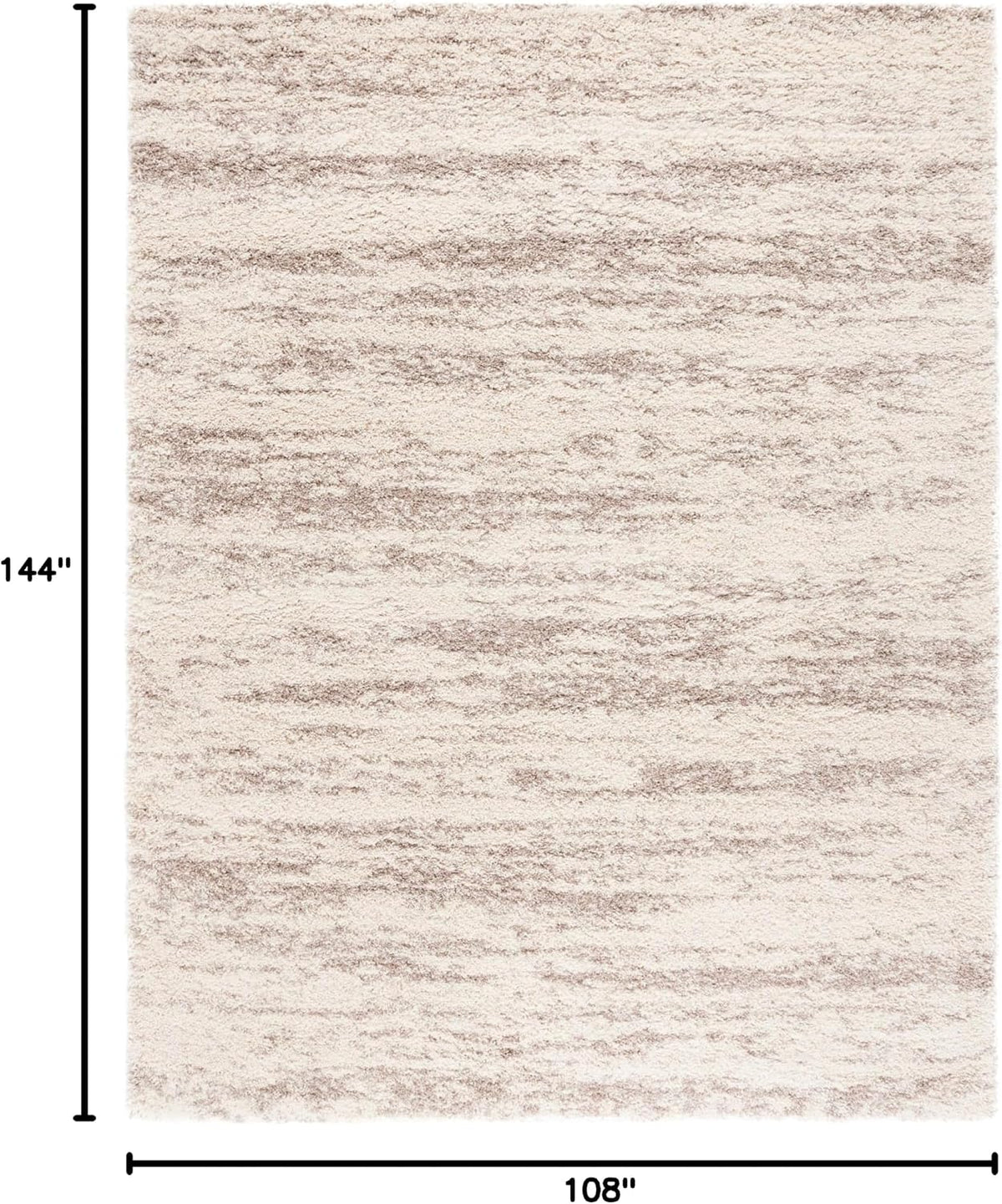 SAFAVIEH Hudson Shag Rug 9x12, Large Ivory & Beige SGH206B
