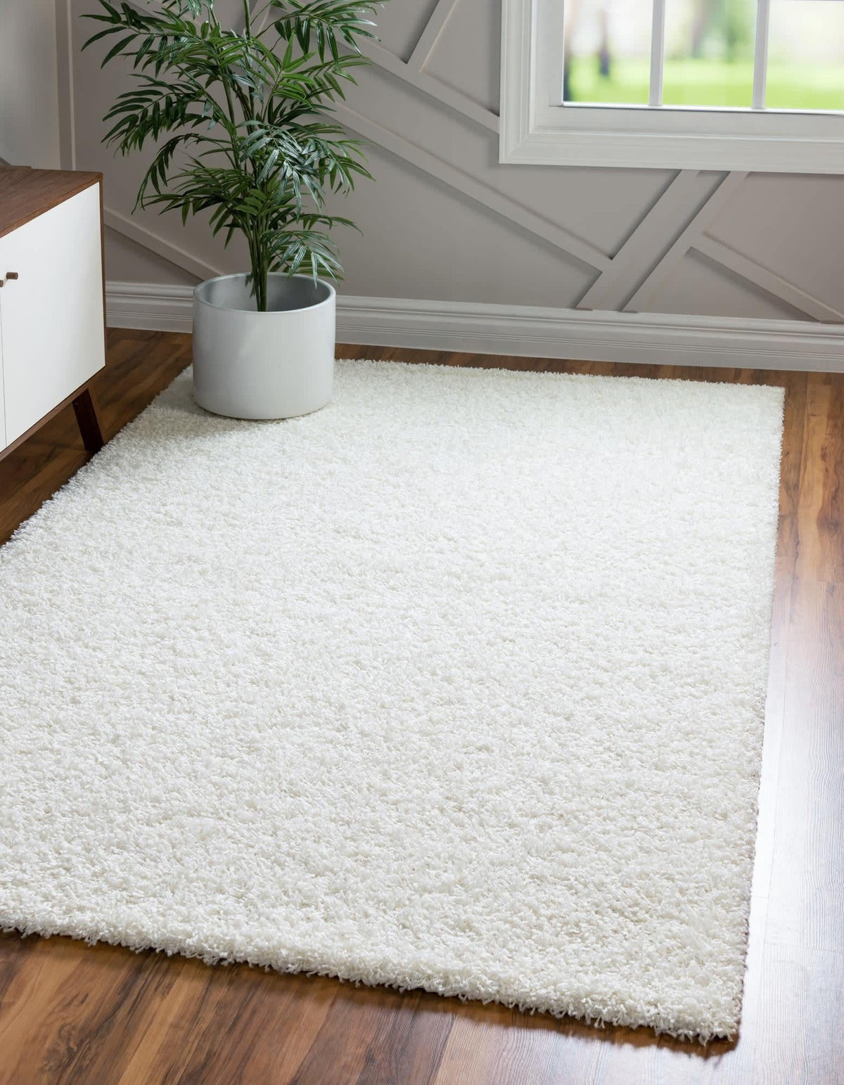 Unique Loom Solid Shag Collection Area Rug (8' x 10' Rectangle, Sandy Brown)