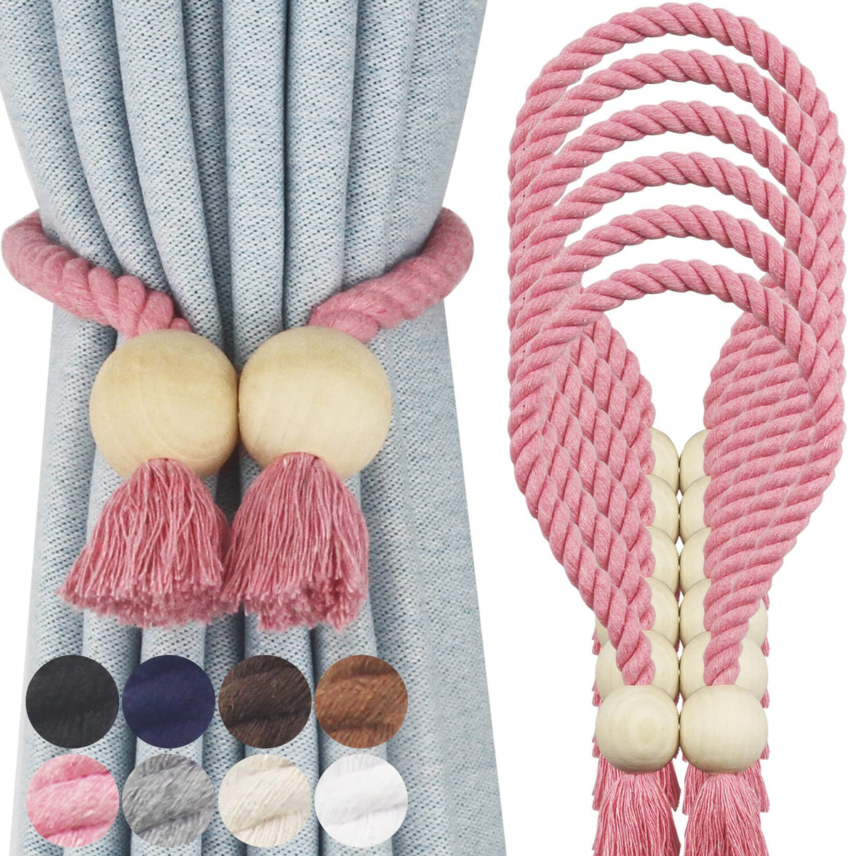 Magnetic Curtain Tiebacks Decorative Tie Back Drapes Holdbacks Nieffeiy