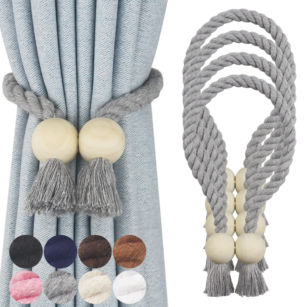 Magnetic Curtain Tiebacks Decorative Tie Back Drapes Holdbacks Nieffeiy
