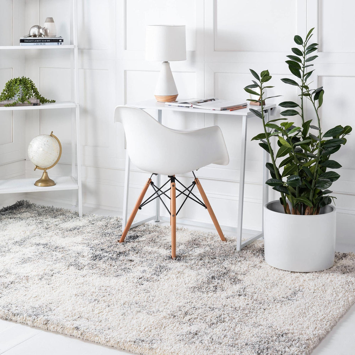 Rugs.com - Soft Touch Shag Rug – 7' 1 x 10' Khaki Shag Rug – Plush Easy-Clean Area Rug, Ideal for Bedrooms, Living Rooms, and Offices