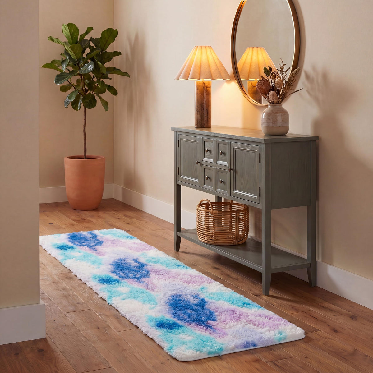 SAFAVIEH Rainbow Shag Collection Area Rug - 8' x 10', Light Beige, Slip Resistant, Non-Shedding & Easy Care, 1.6-inch Thick, Ideal for Living Room, Bedroom, Home Office, Dining Space (RBO100A-8)
