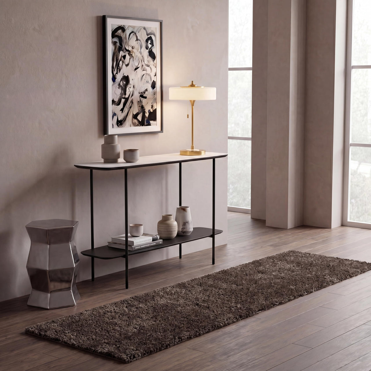 SAFAVIEH August Shag Rug 8'x10', Soft Plush Modern Ivory AUG900C