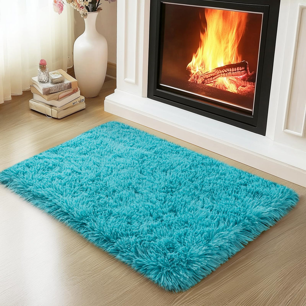 Mugorn Small Soft Shag Rugs for Bedroom, 4x6 Fluffy Area Rugs for Living Room