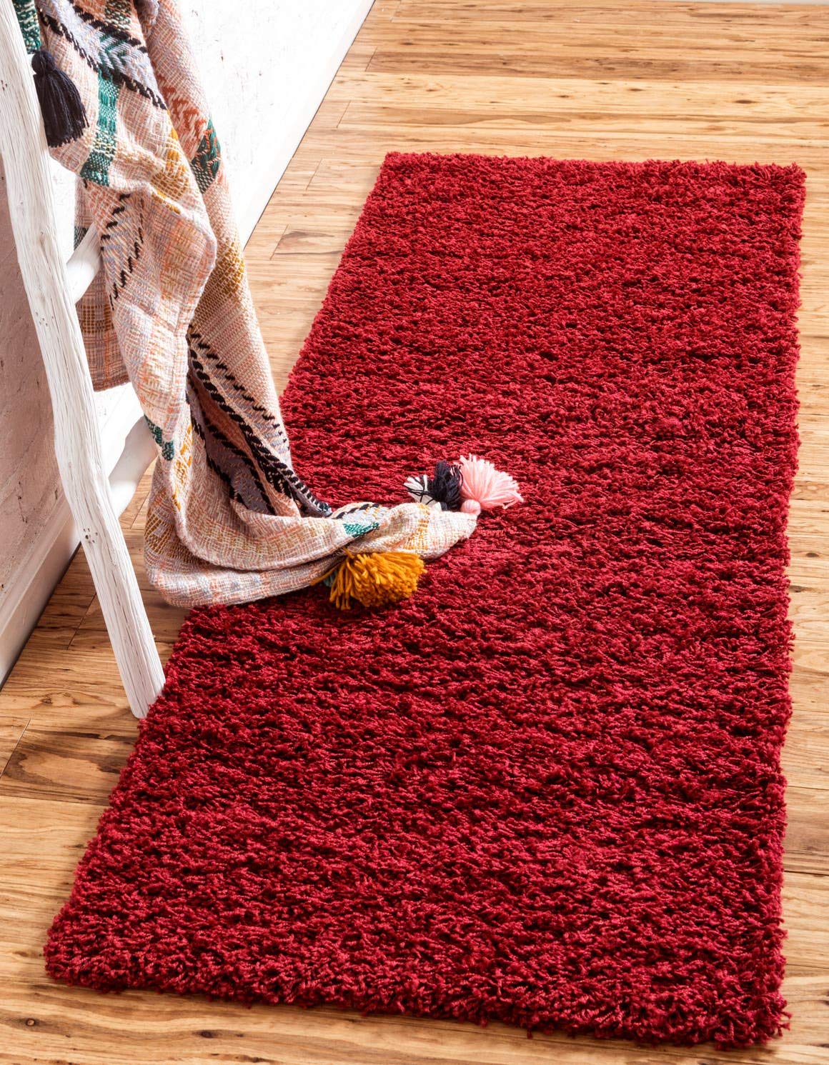 Unique Loom Solid Shag Collection Area Rug (8' x 10' Rectangle, Sandy Brown)